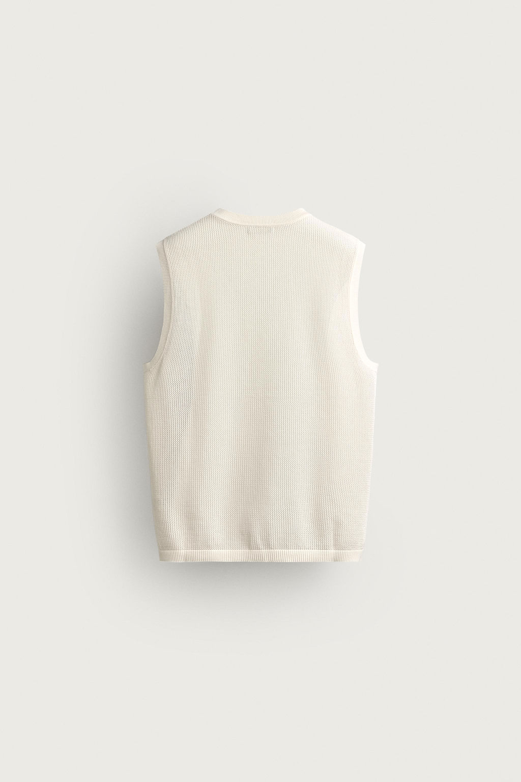 CAMISETA TANK PUNTO ESTRUCTURA RED / Crudo
