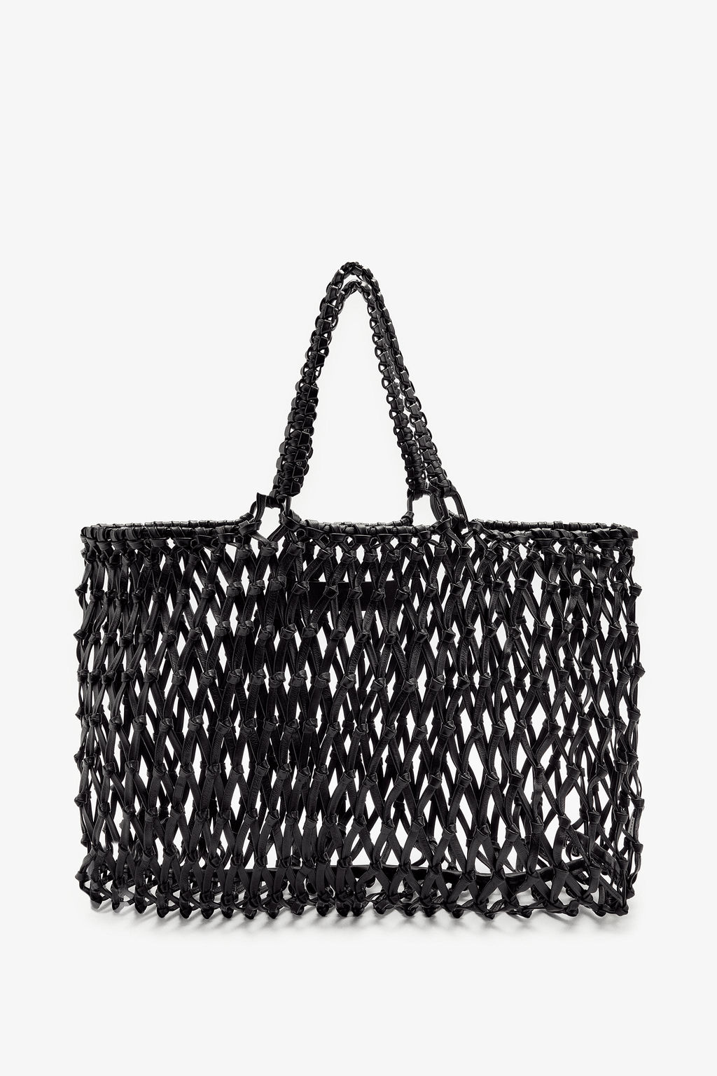 LIMITED EDITION LEATHER BRAIDED MAXI SHOPPER - Zara фото 2