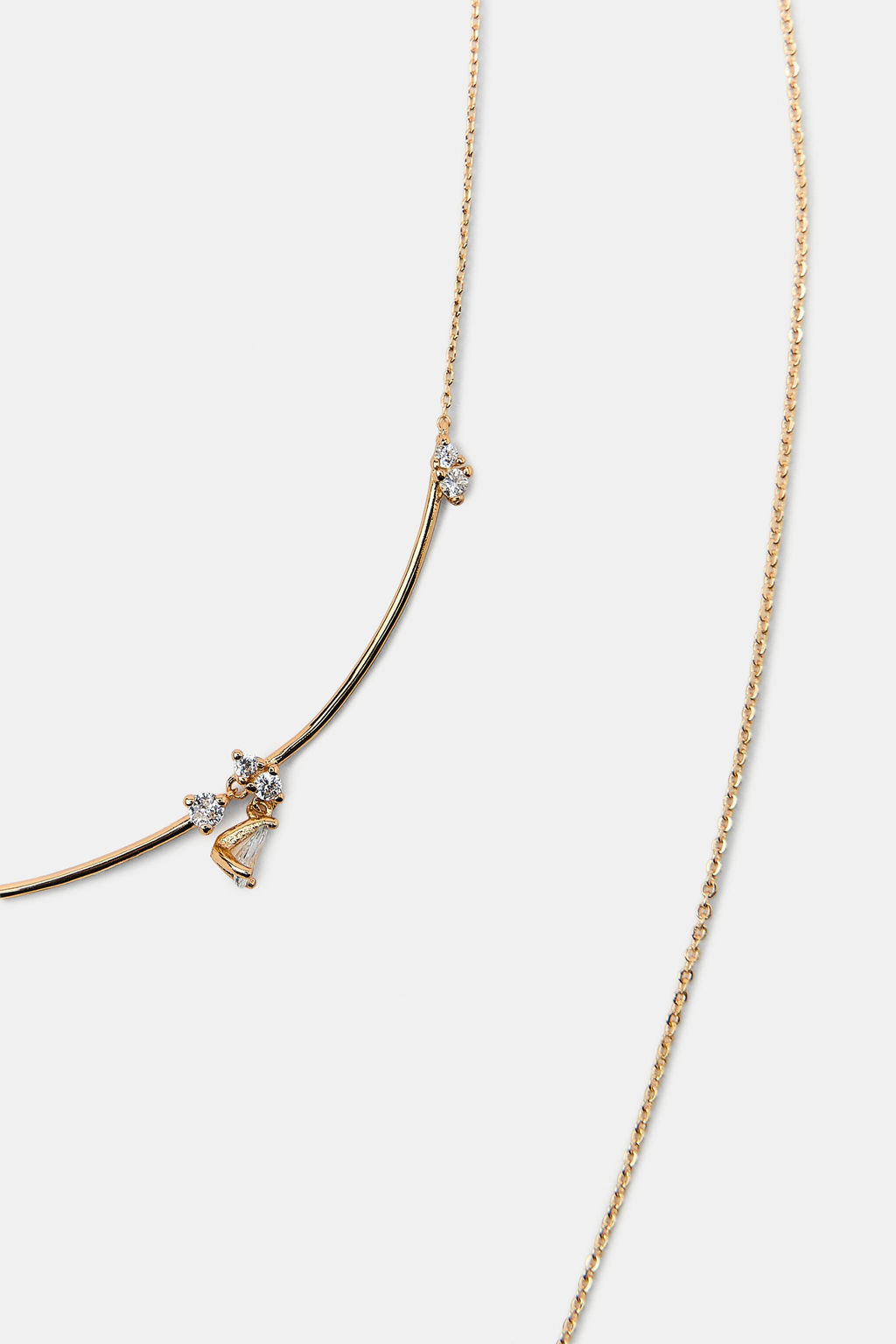 PACK OF 2 MINIMALIST SHIMMER NECKLACES - Zara фото 6