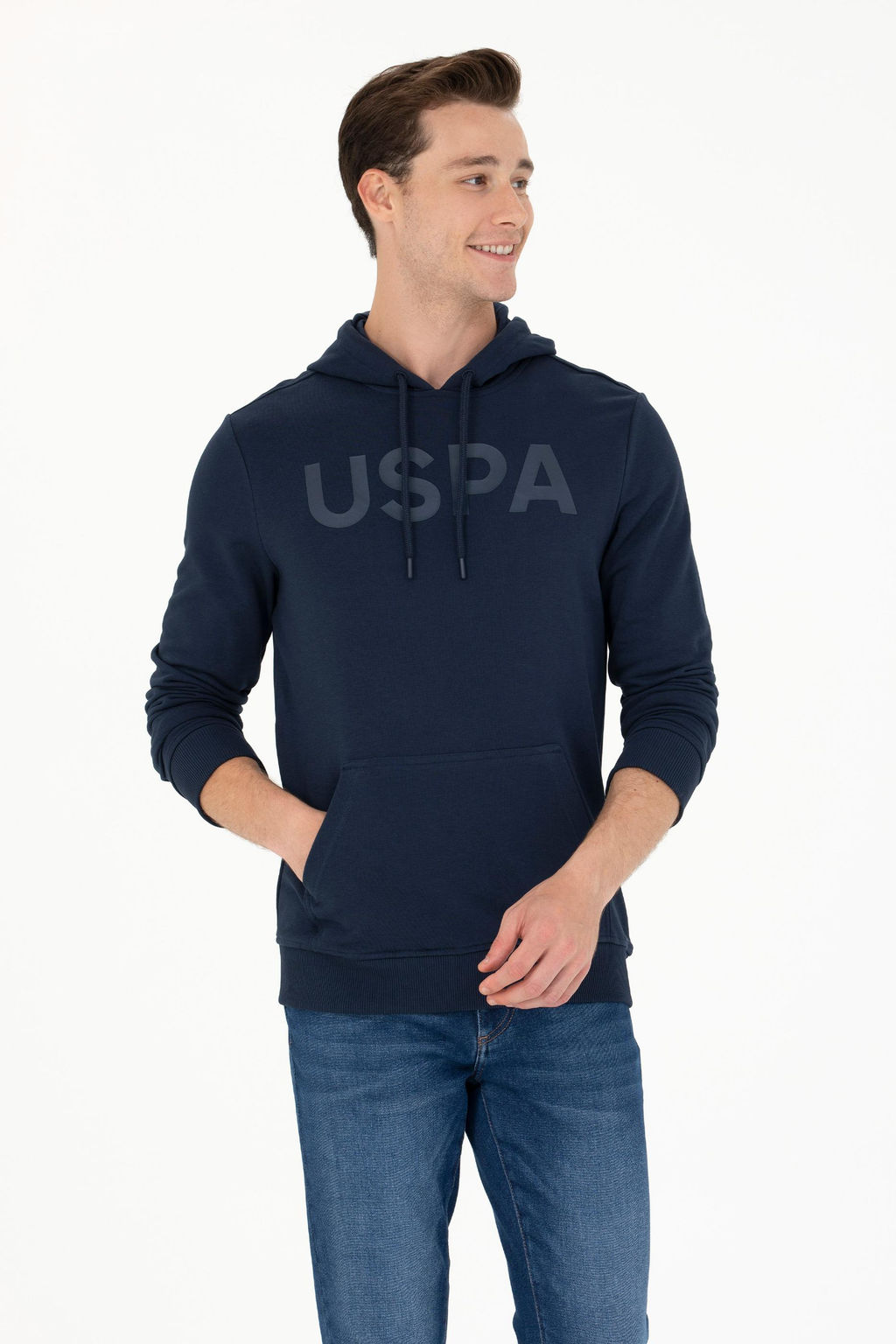 U. S. Polo Assn / Мужской темно-синий базовый свитшот - U.s. polo assn фото 17