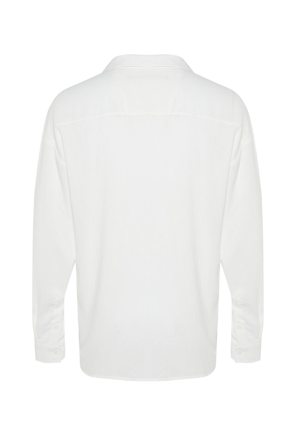 TRENDYOL MAN Beyaz Oversize Fit Apas Yaka Yazl?k Keten Gorunumlu Gomlek TMNSS23GO00053 - Trendyolmilla фото 12