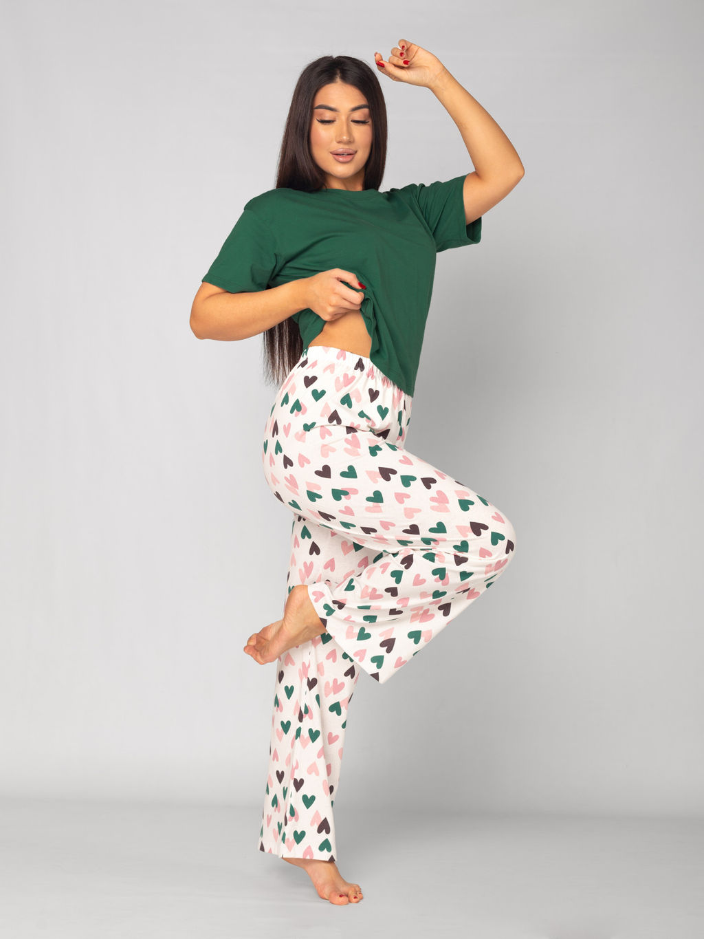 Костюм женский кулирка с брюками ФЛИРТ ЗЕЛЕНЬ - Domtrik фото 3