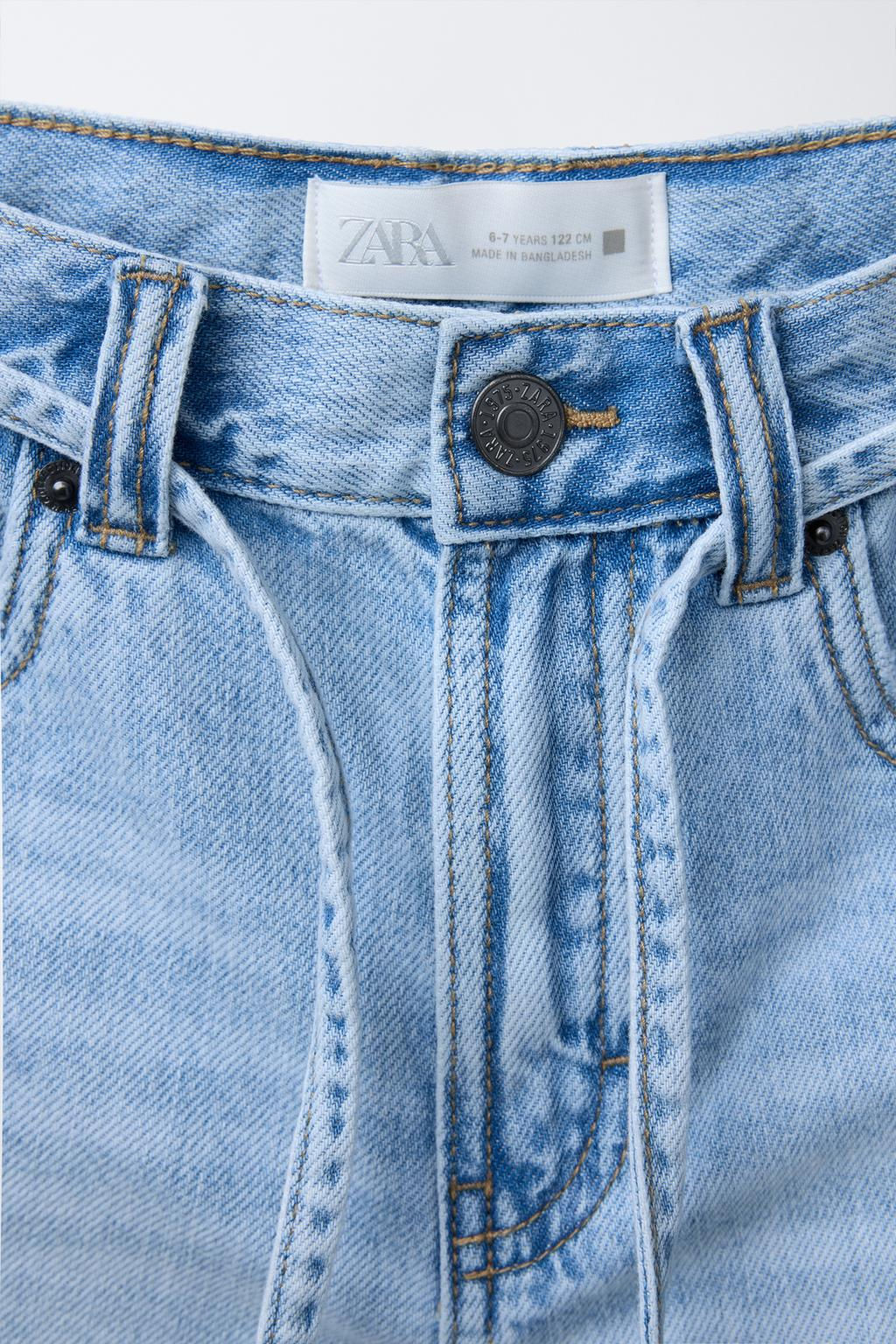 BELTED DENIM BERMUDA SHORTS - Zara фото 3