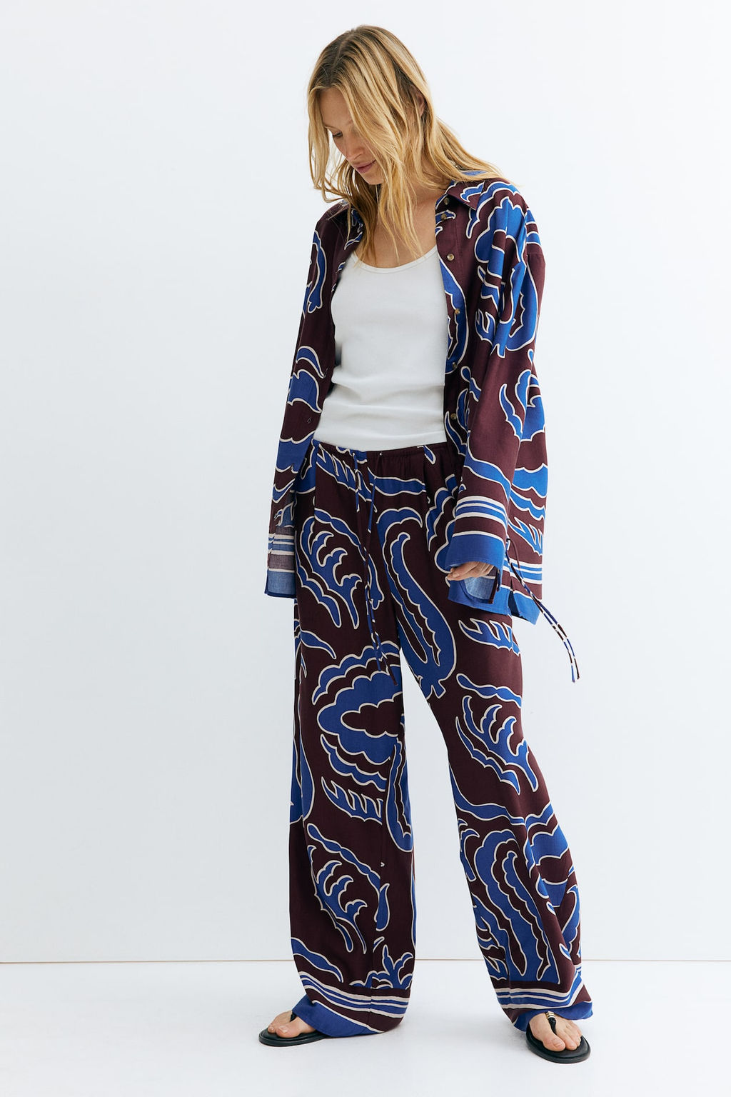 Pantalon estampado de sarga - H&m фото 2