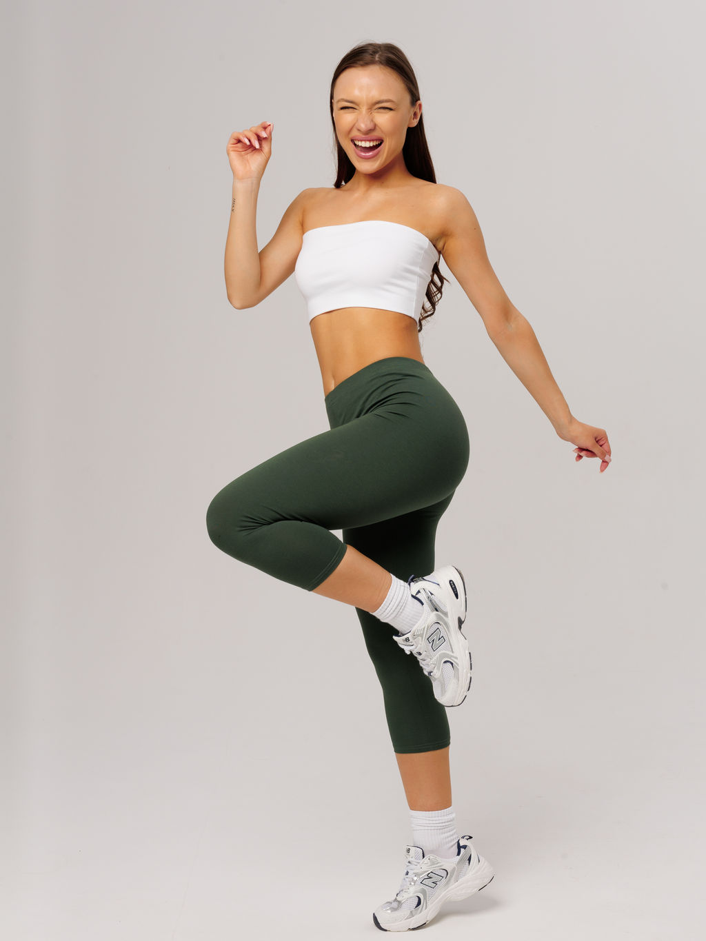 Трикотажные женские бриджи LINGEAMO темно-зеленые КБ-24 (12) фото 10