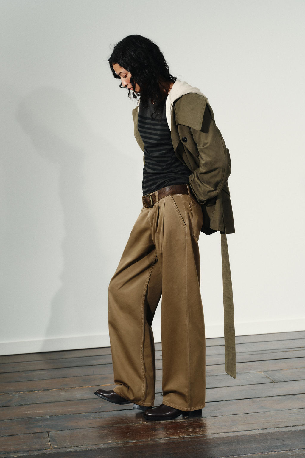 LOW-RISE CHINO TROUSERS