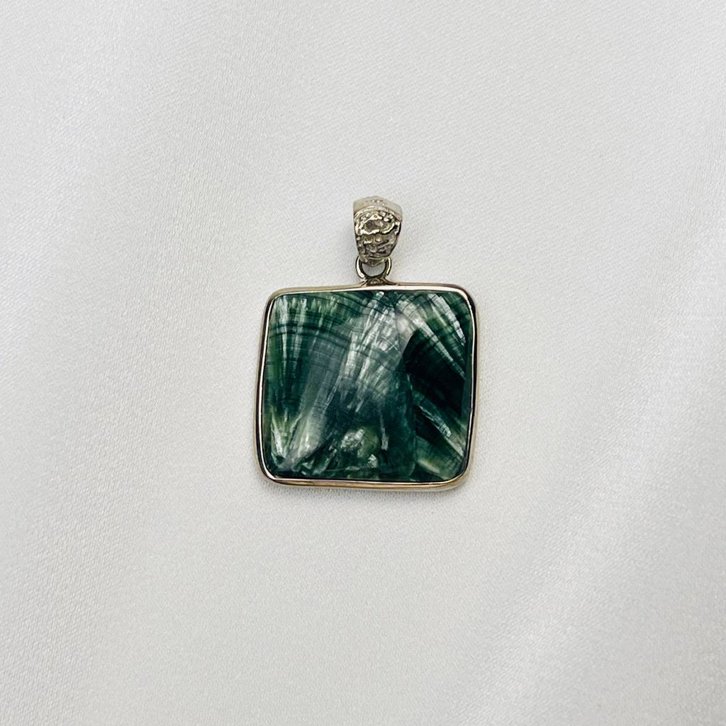 Кулон из камня Серафинит - Радуга самоцветов фото 2