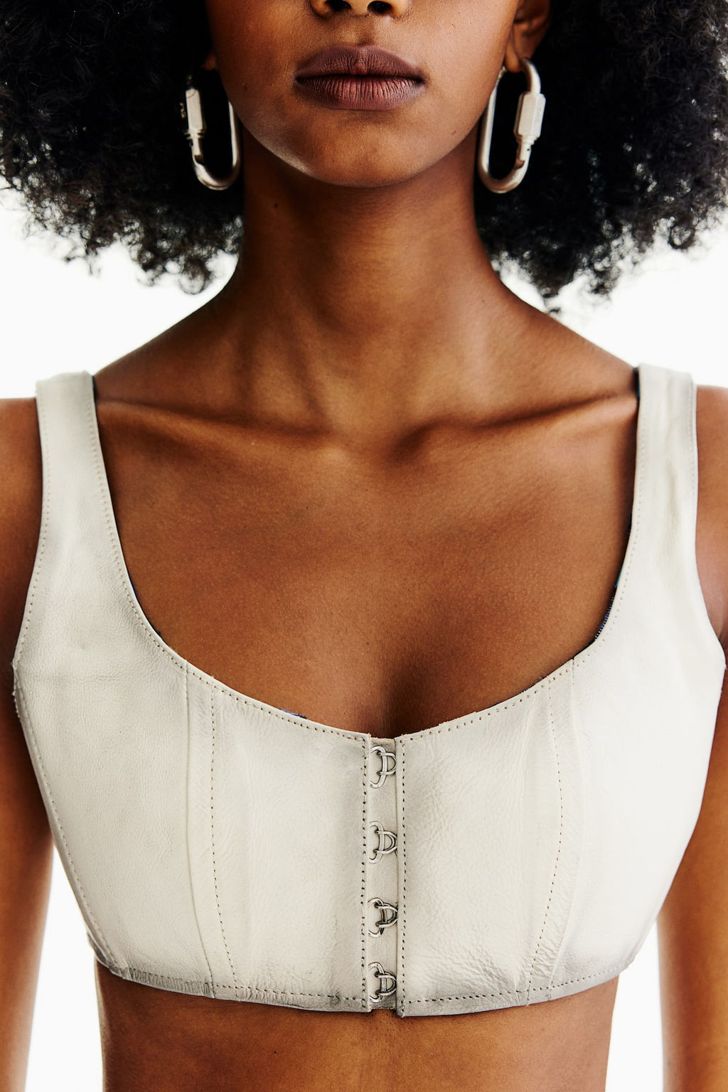 Top bustier cropped de piel - H&m фото 2