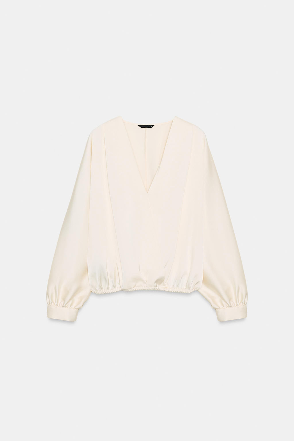 SATIN WRAP BLOUSE - Zara фото 12