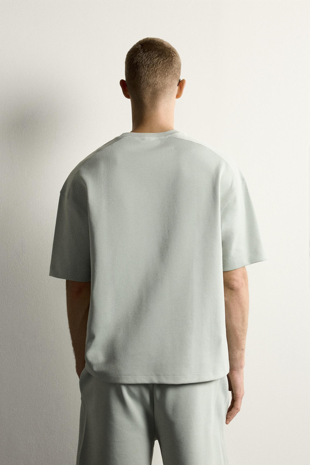 SUDADERA RELAXED FIT INTERLOCK / verde lavado - Zara фото 12
