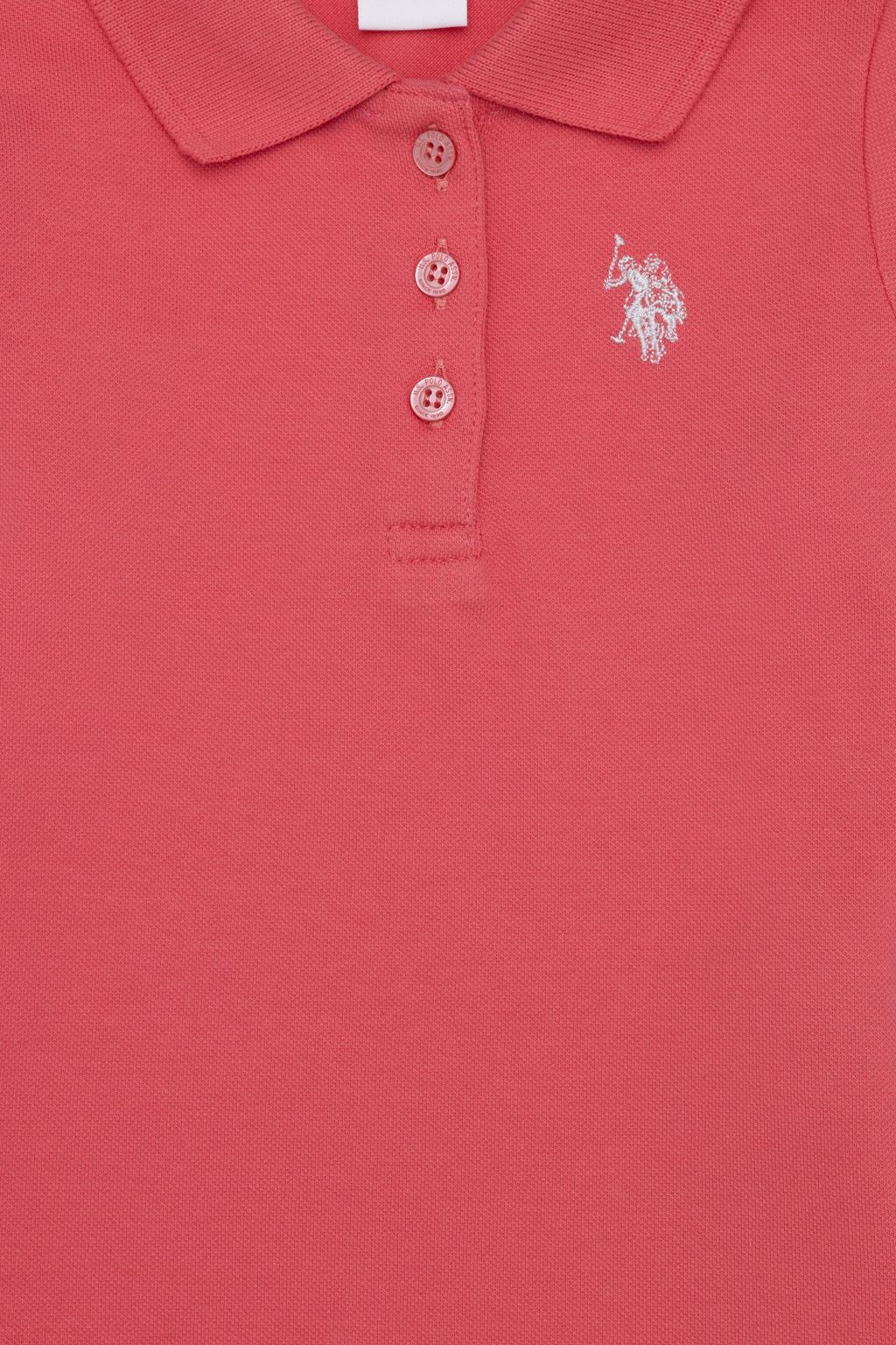 U. S. Polo Assn / Базовый свитшот с воротником-поло с цветком граната для девочек - U.s. polo assn фото 3
