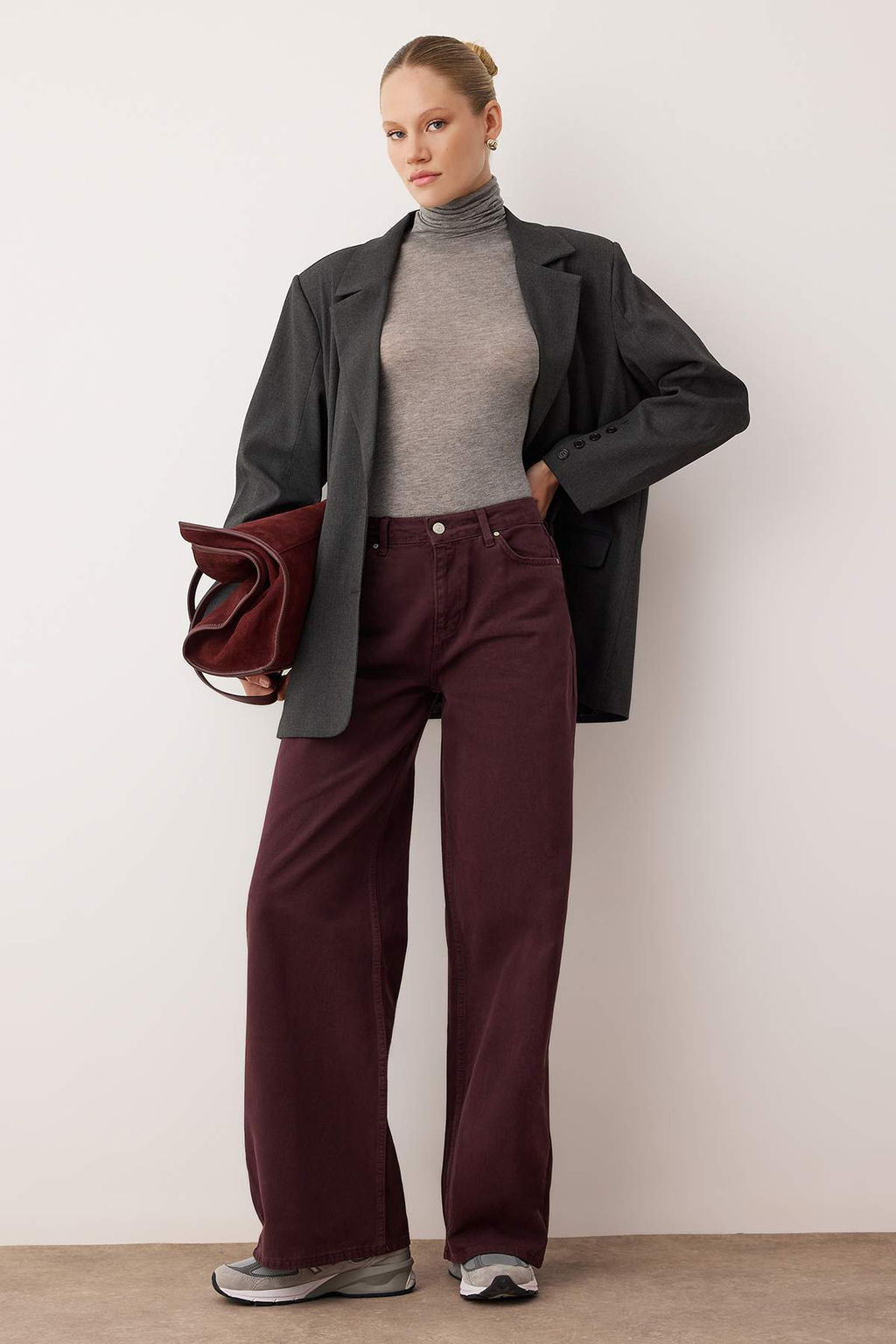 Bordo Normal Bel Loose/Genis Paca Jeans TWOAW26JE00203