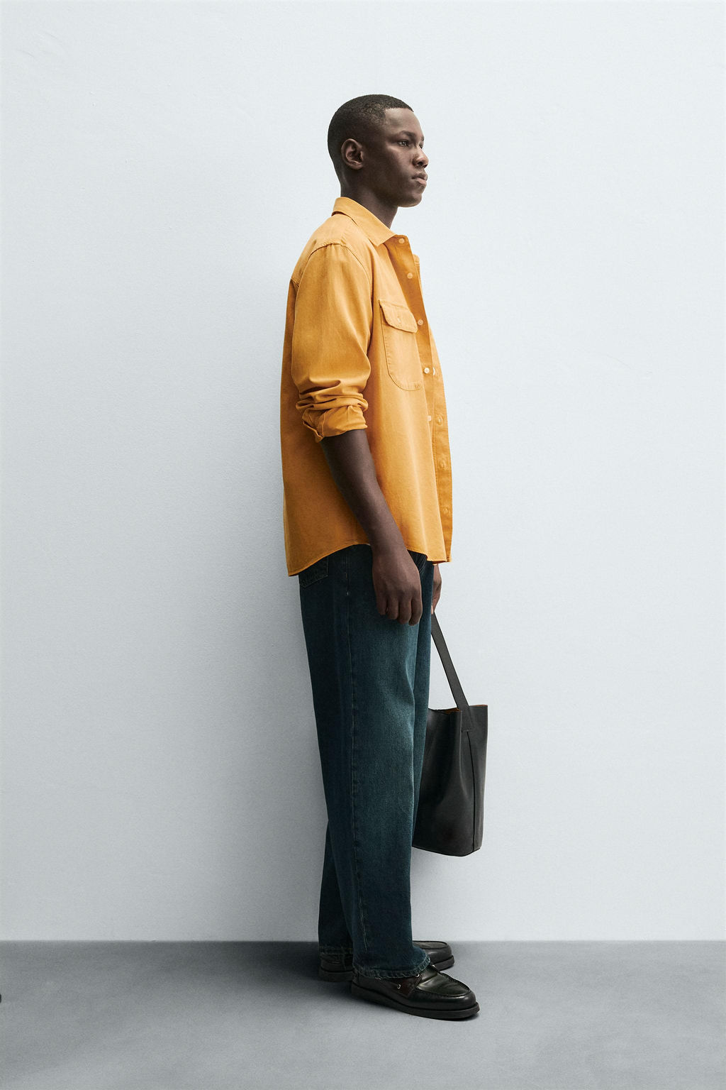 LYOCELL/COTTON SHIRT WITH POCKETS - Zara фото 4