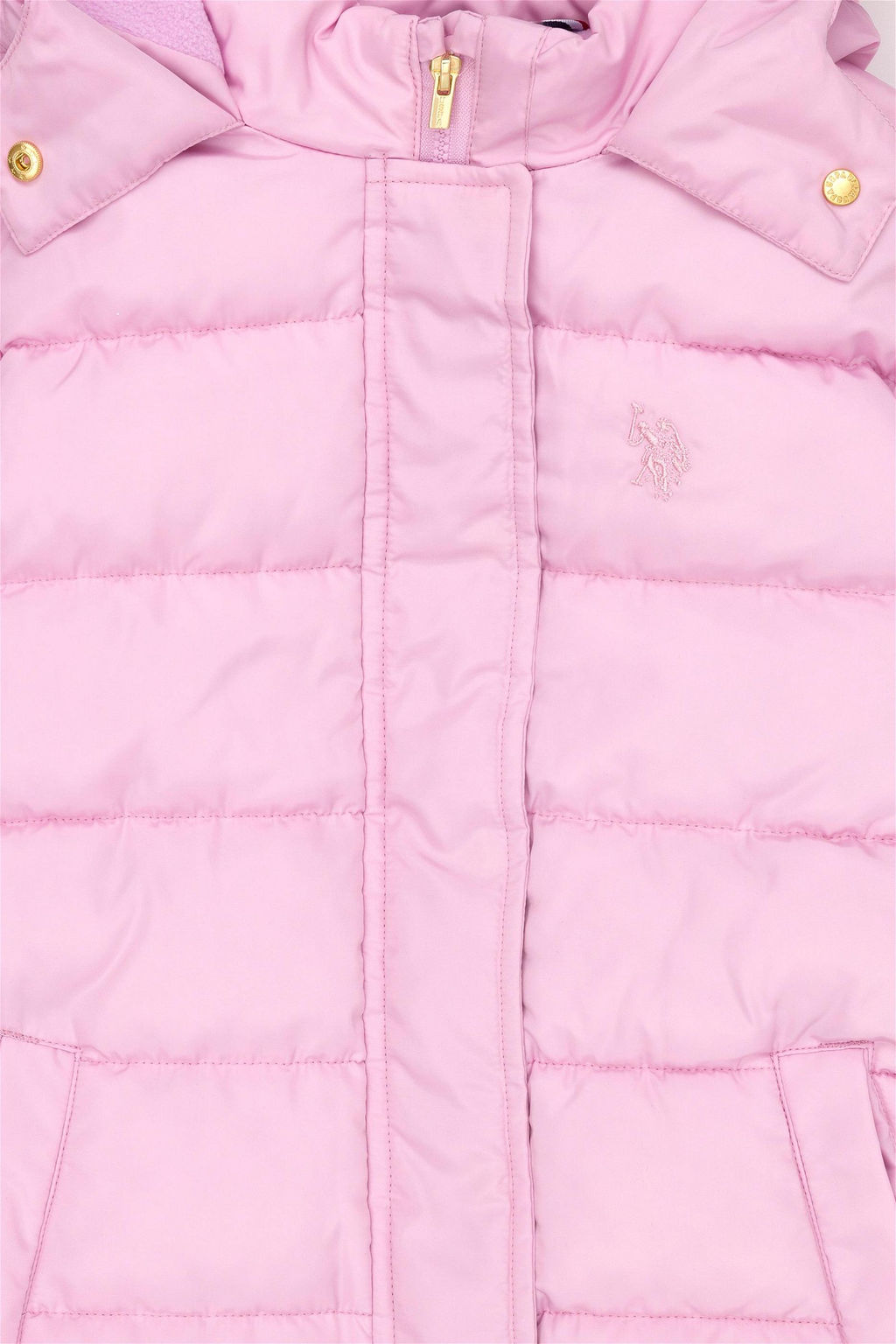 U. S. Polo Assn Сиреневое пальто с капюшоном для девочки - U.s. polo assn фото 3