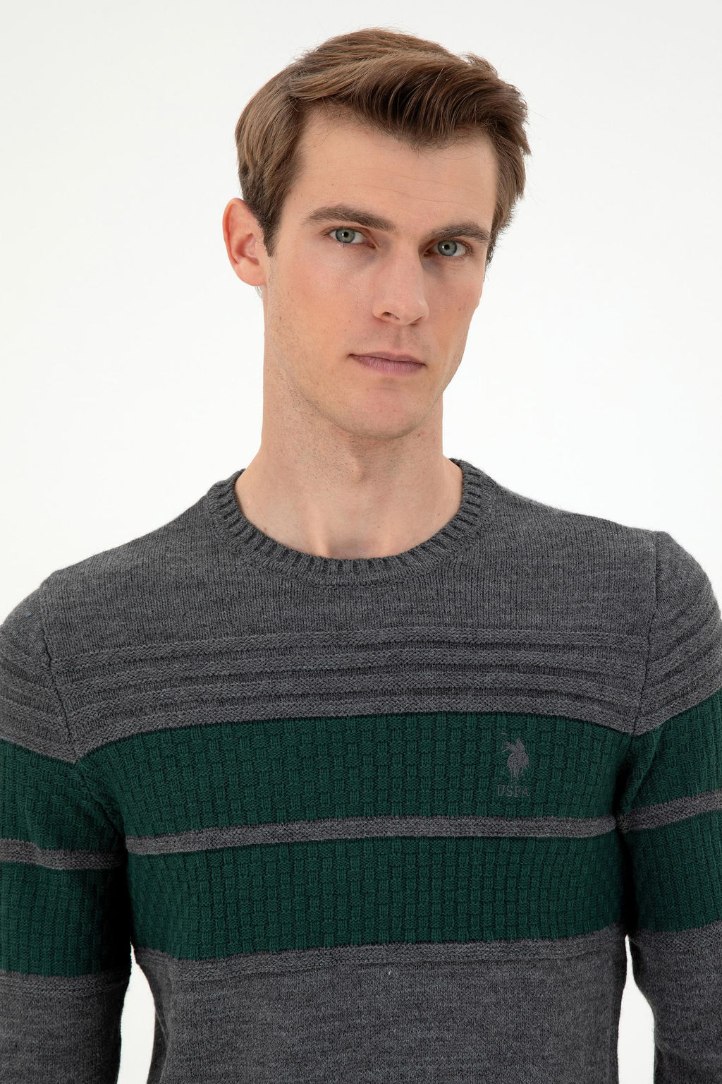 Мужской свитер антрацитового меланжа Неожиданная скидка в корзине - U.s. polo assn фото 2