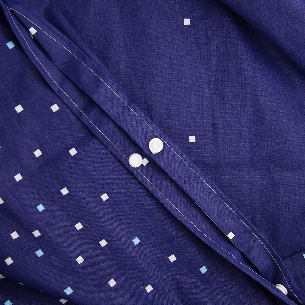 Пододеяльник на кнопках 2-х спальный Мегаполис, темно-синий 175х215см, поплин Комфорт 115г/м2, хлопок 100%, упаковка классическая ПВХ 28х41см, Домашняя мода (Россия)  фото 3