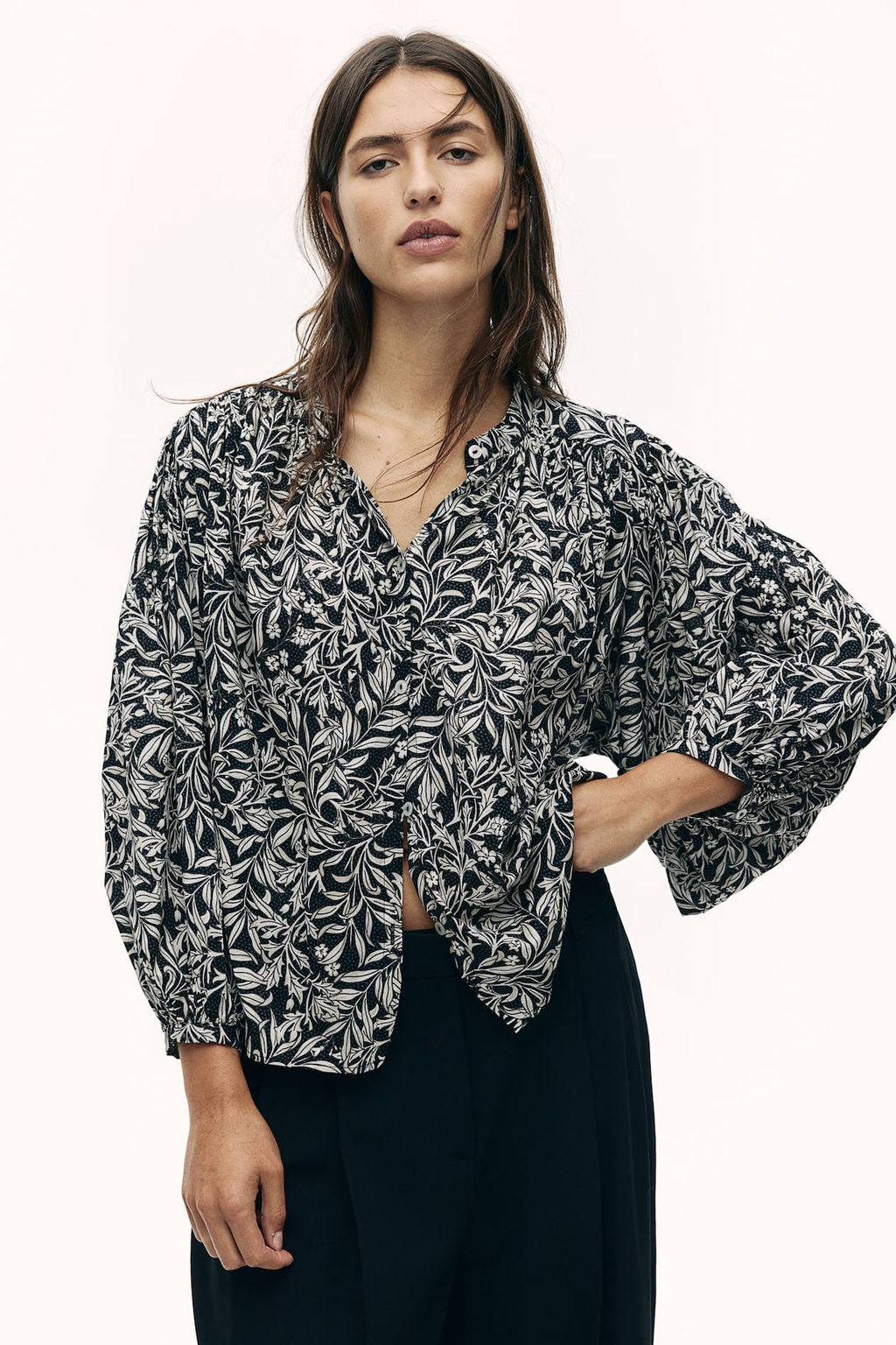 Blusa con mangas globo
