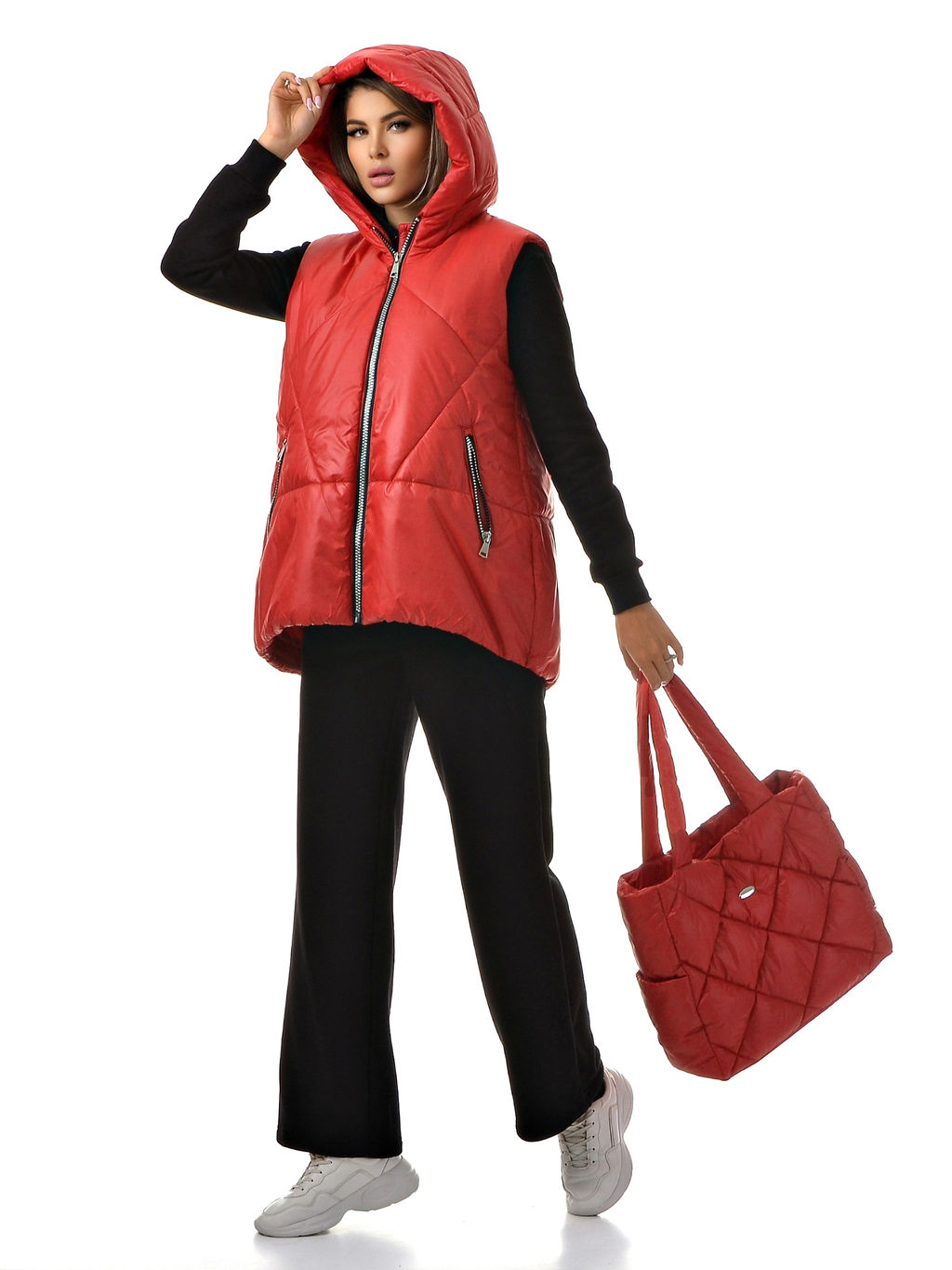 Утепленный жилет  oversize - А+б коллекция фото 11