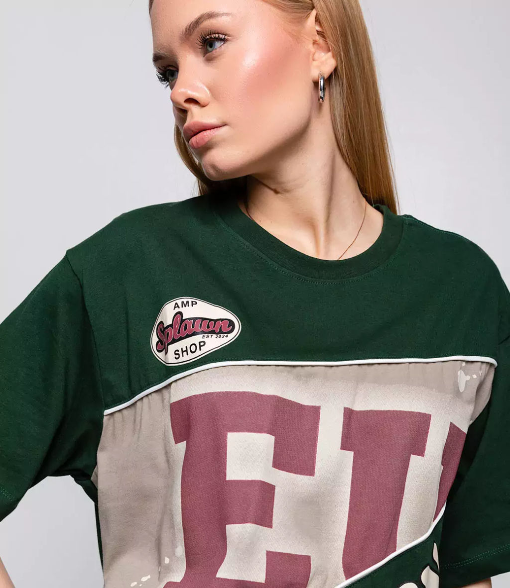 Футболка #КТ12972, тёмно-зелёный - Dommod фото 5