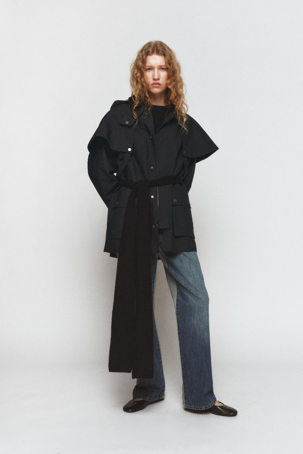CONTRAST COLLAR HOODED TRENCH COAT ZW COLLECTION LIMITED EDITION - Zara фото 4