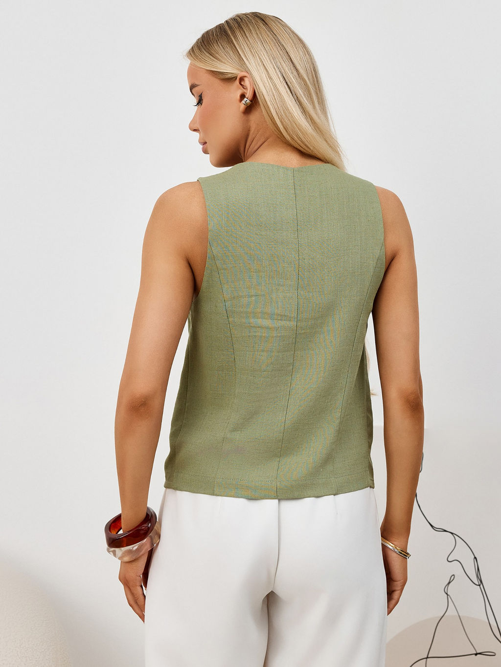 Жилет Аманти-1 из льна с вискозой - Виотекс фото 22