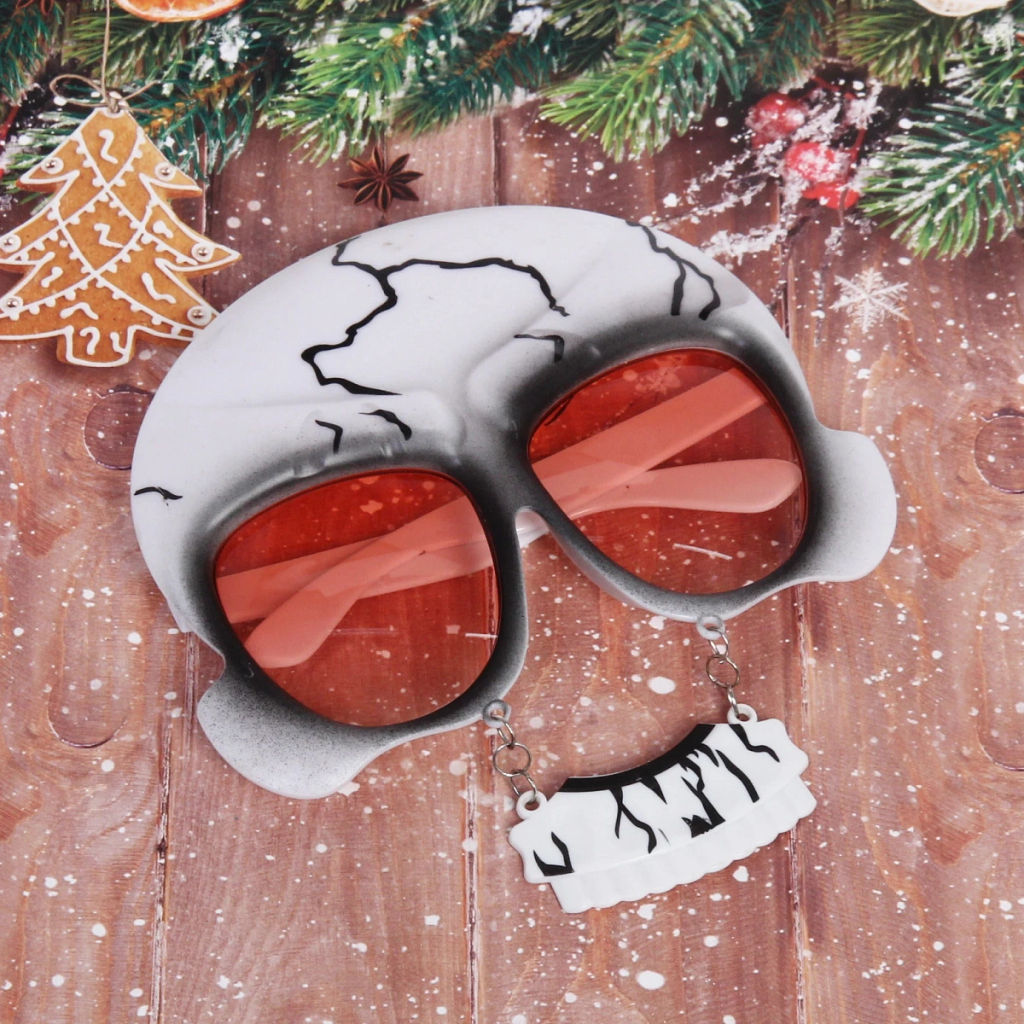 Цена за 2 шт. Очки карнавальные "Зловещий череп", в ассортименте