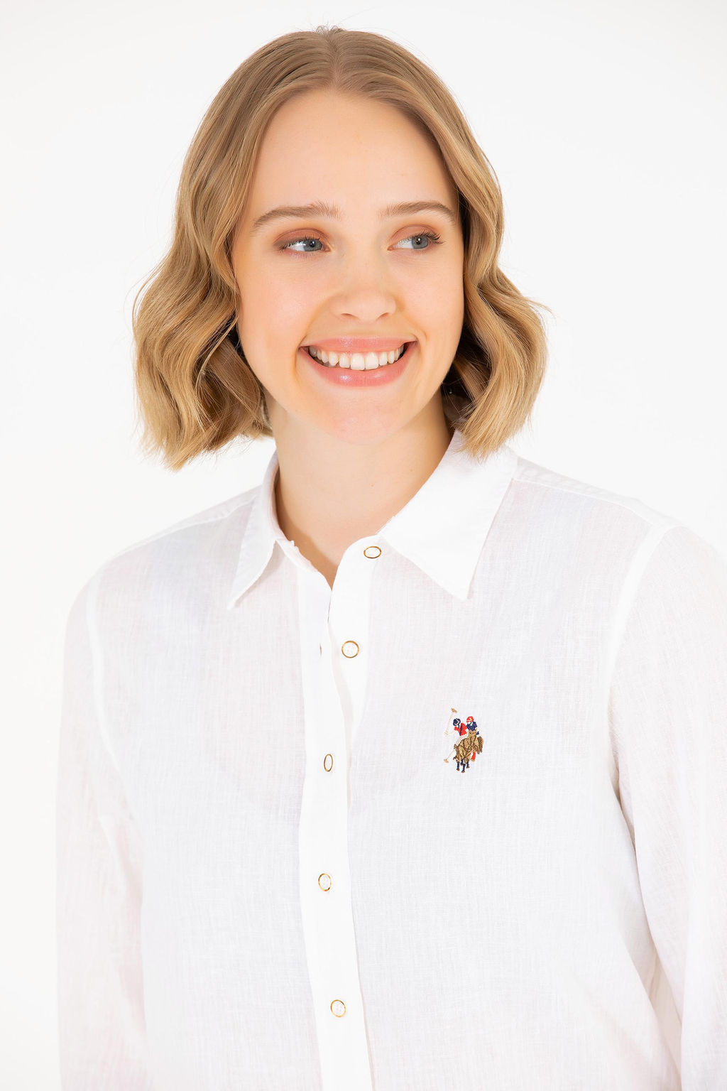 Рубашка женская белая Uzunkol Basic - U.s. polo assn фото 15