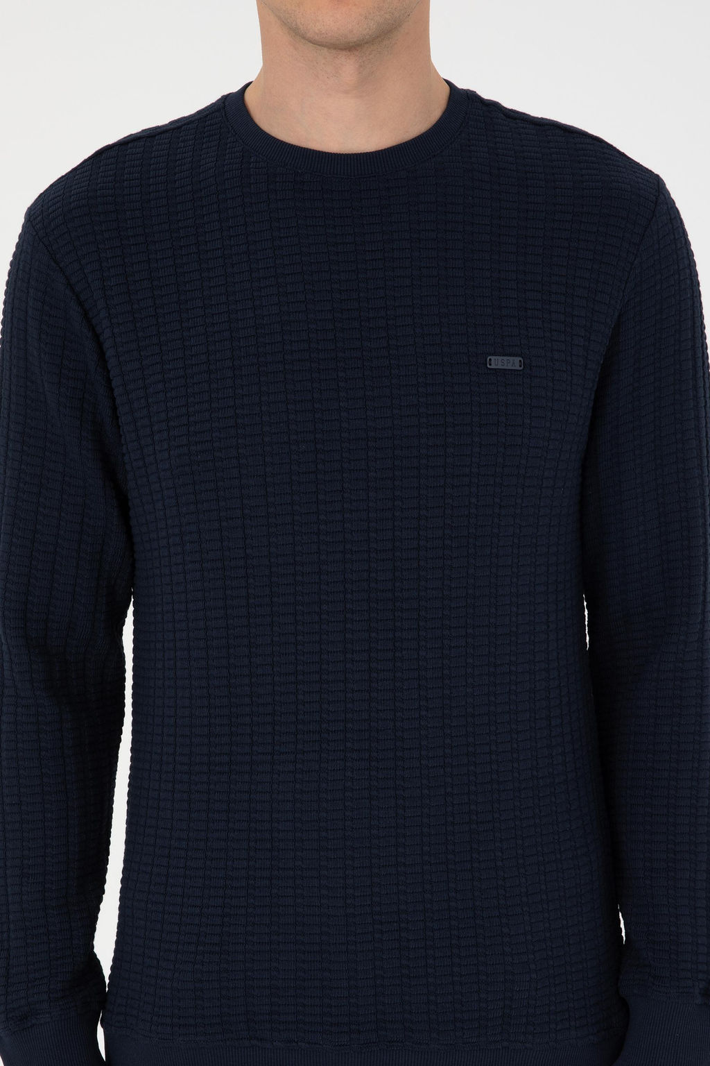 Erkek Regular Fit Bisiklet Yaka Lacivert Sweatshirt