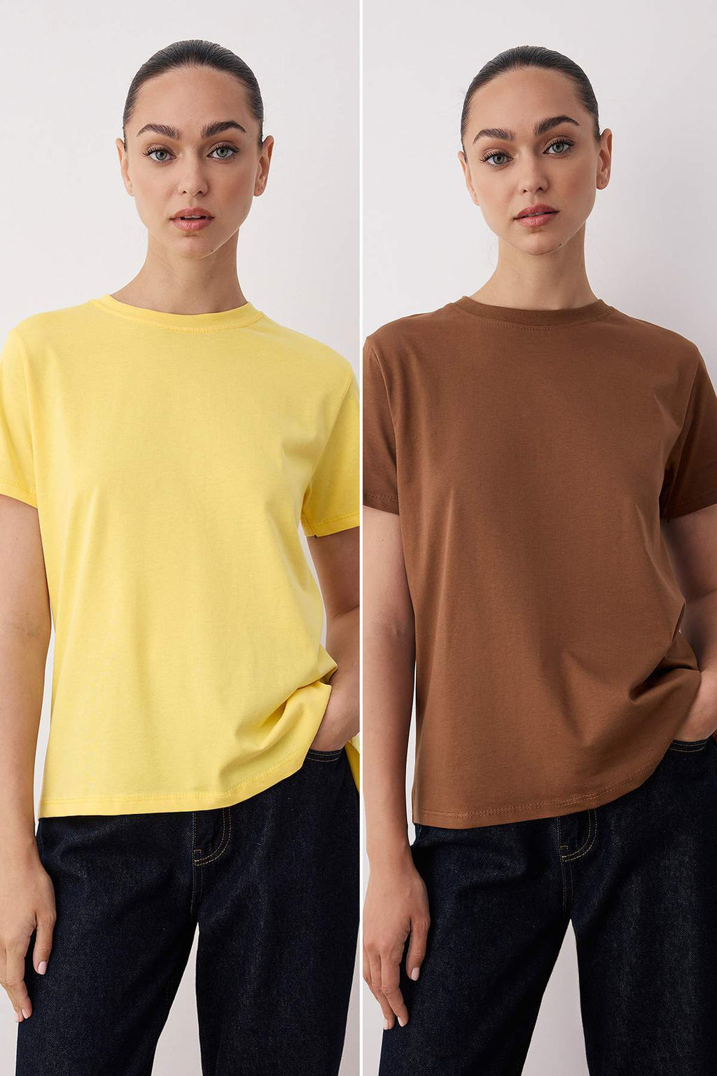 Siyah-Beyaz %100 Pamuk Arkas? Uzun Orme T-Shirt TWOAW26TS00008 - Trendyolmilla фото 8