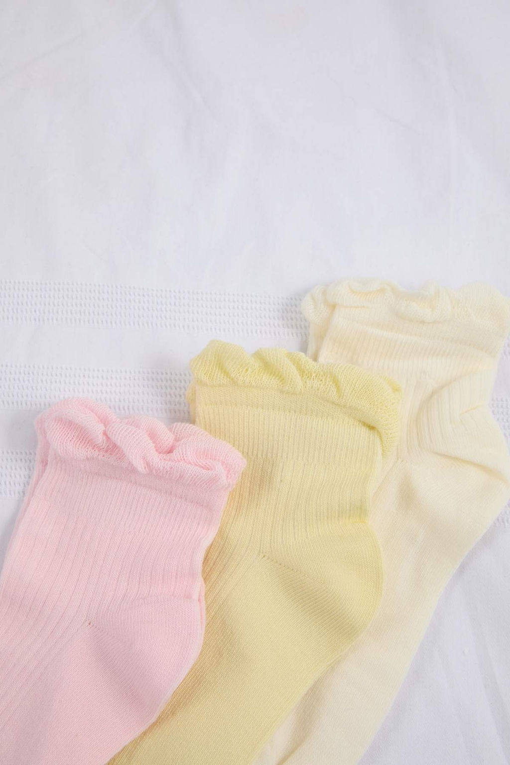 Sar?-Pembe 3lu Pamuklu Jakar Orme Corap THMSS26CO00024