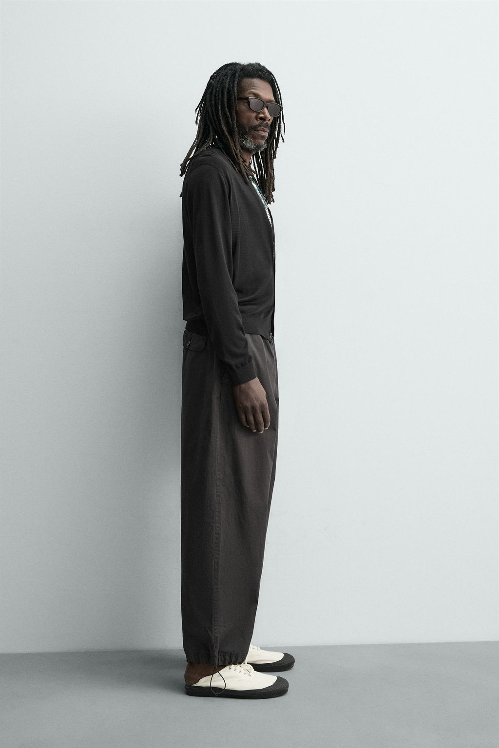 C?RDIGAN 100% SEDA AARON LEVINE X ZARA / Negro  фото 4