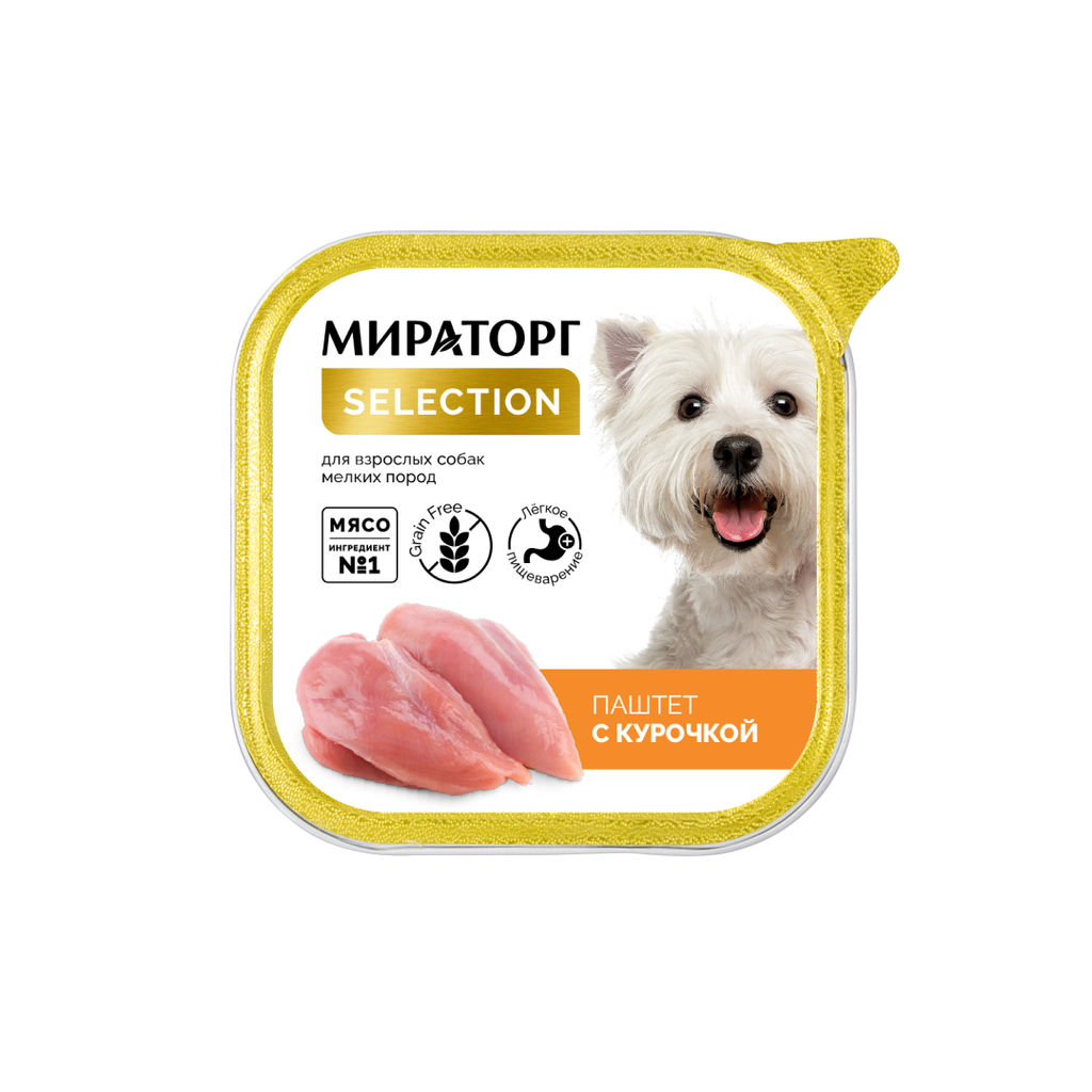 ВИА Консервы паштет для взрослых собак мелких пород старше 1 года с курочкой 1010028595 1010028595