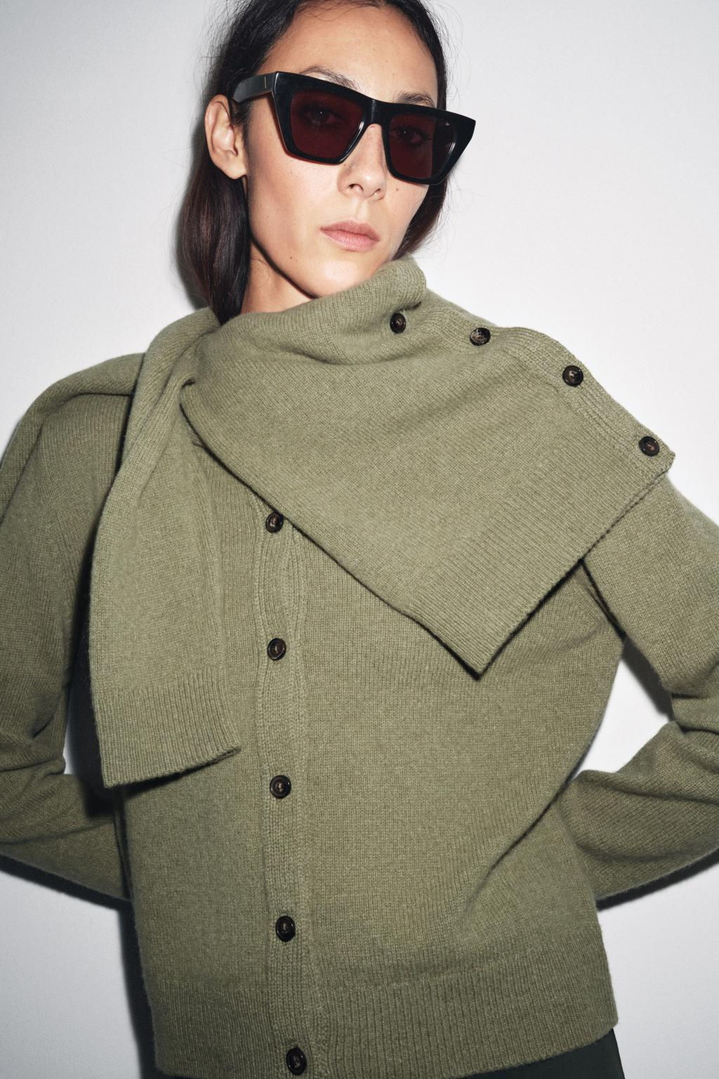 CASHMERE AND WOOL BASIC CARDIGAN - Zara фото 16