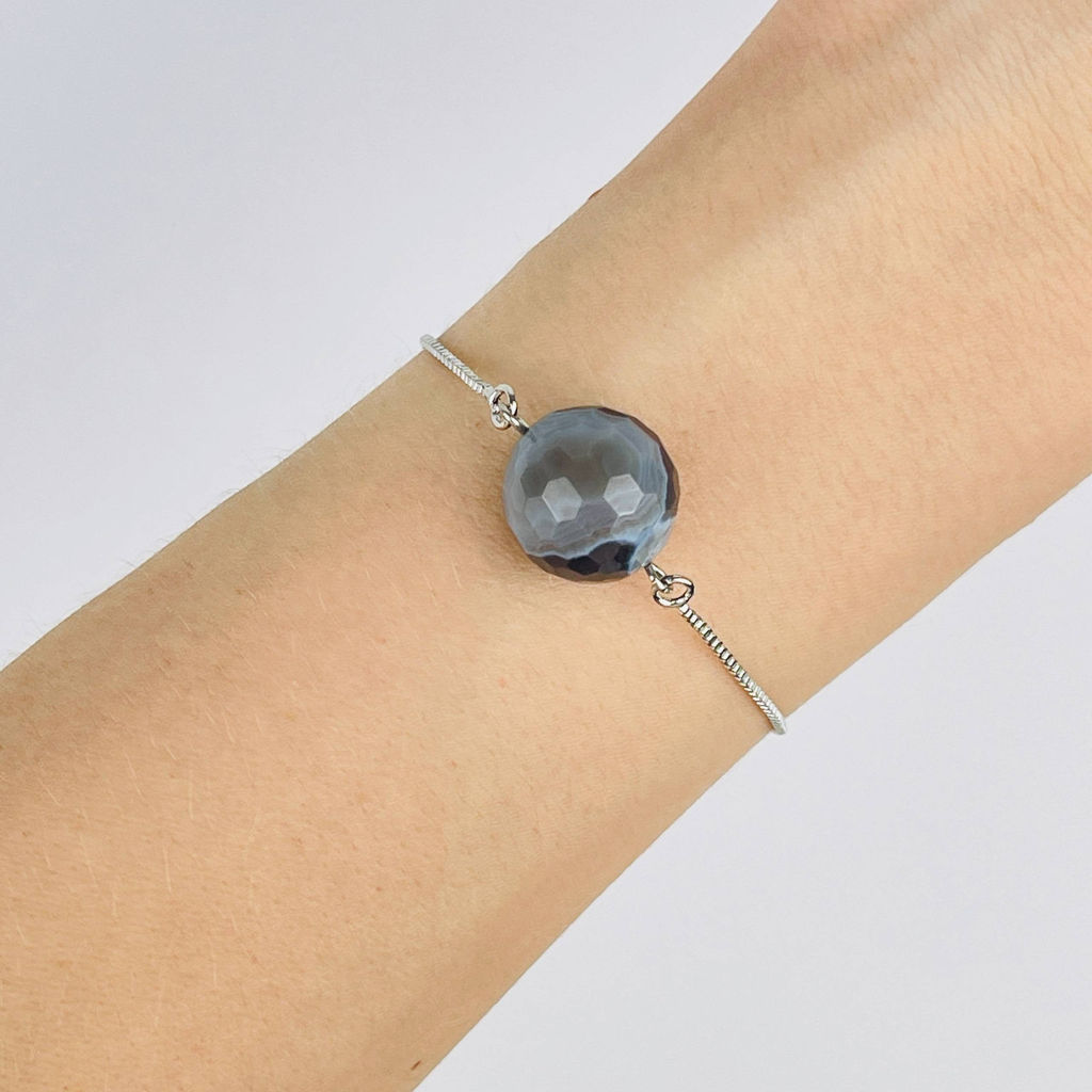 Браслет регулируемый с ботсванским Агатом - Радуга самоцветов фото 2