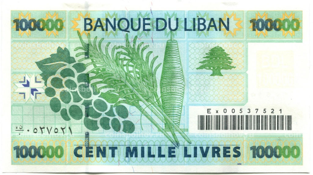 100000 ливров 2004 года Ливан