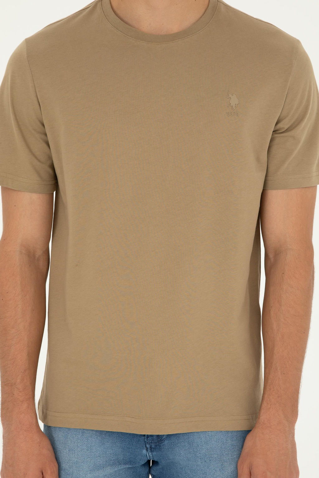 Мужская базовая футболка цвета хаки Неожиданная скидка в корзине - U.s. polo assn фото 6