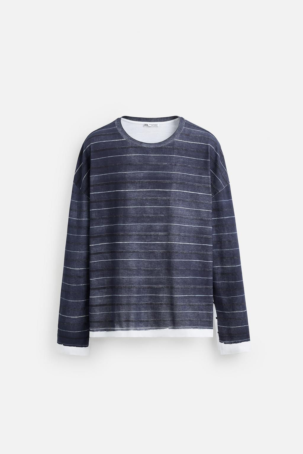 STRIPE PRINT T-SHIRT - Zara фото 6