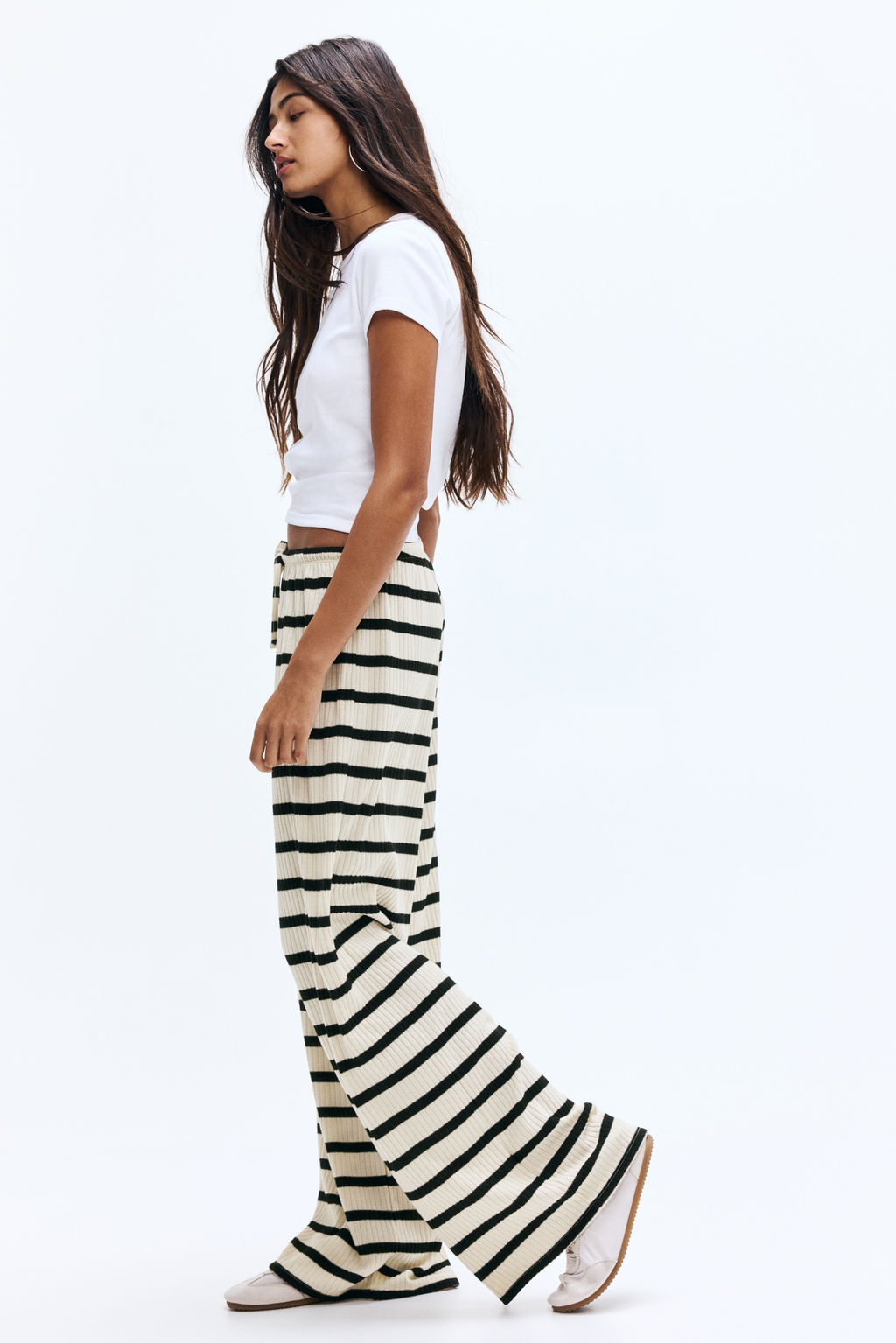 Pantal?n amplio en punto de canal? - H&m фото 5