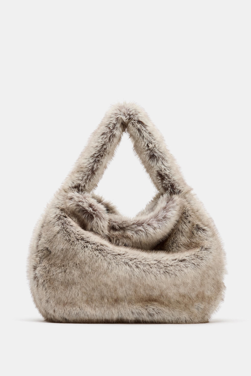 MAXI FAUX FUR BUCKET BAG - Zara фото 3