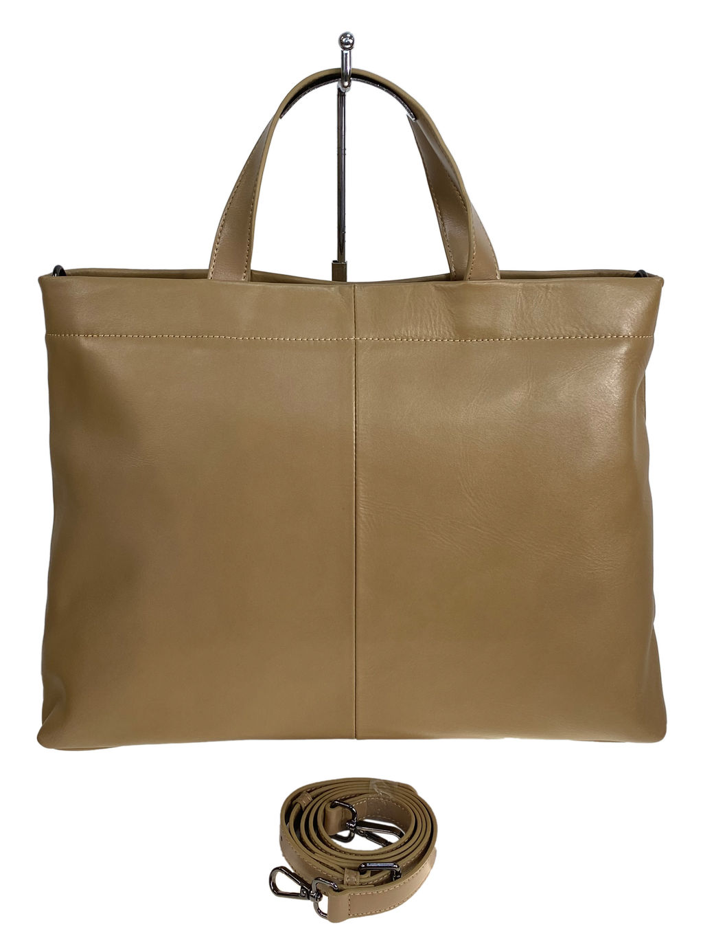 Женская сумочка из натуральной кожи, цвет светло коричневый - Greta фото 2