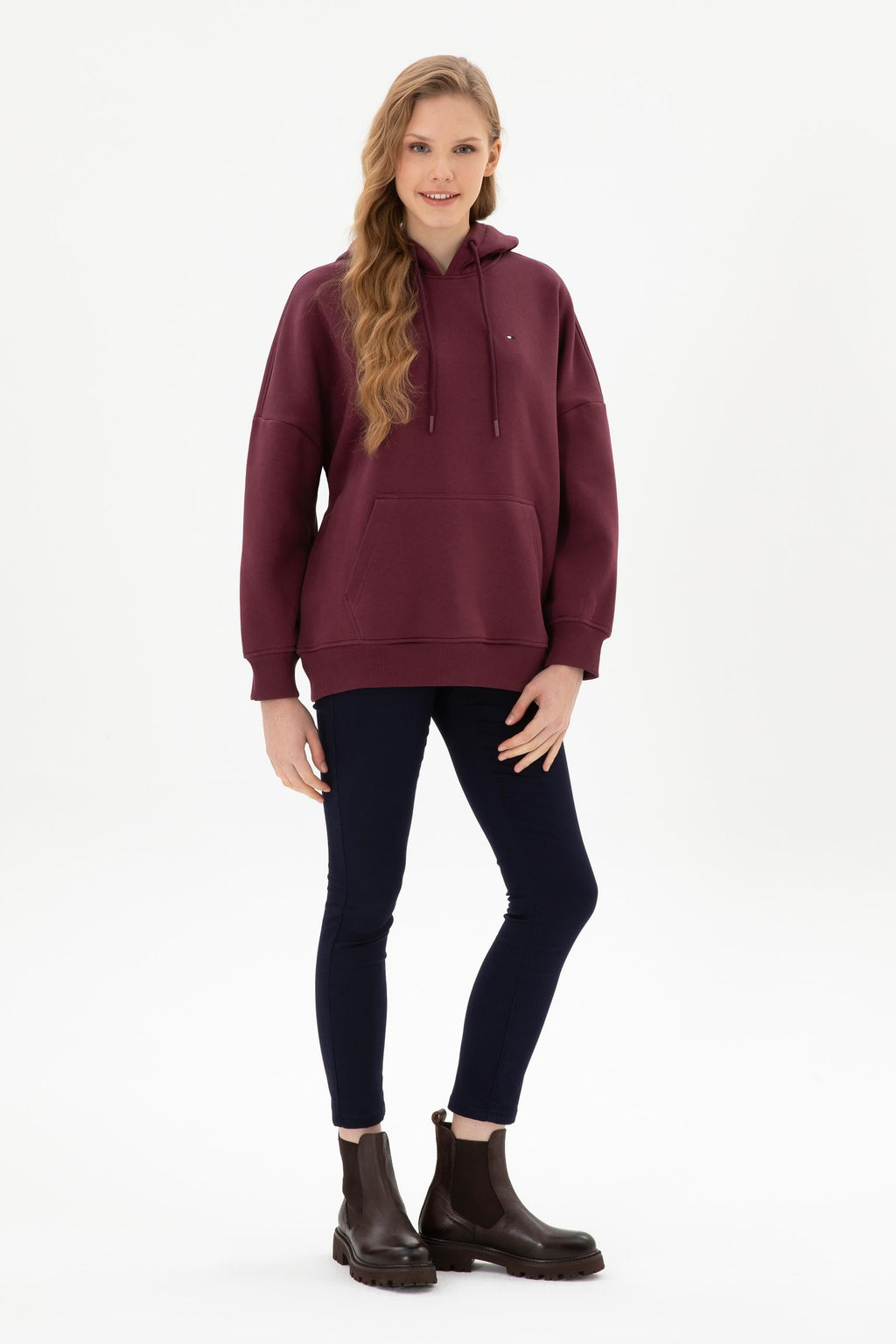 Kad_n Bordo Basic Sweatshirt Sepette S_rpriz _ndirim - U.s. polo assn фото 11