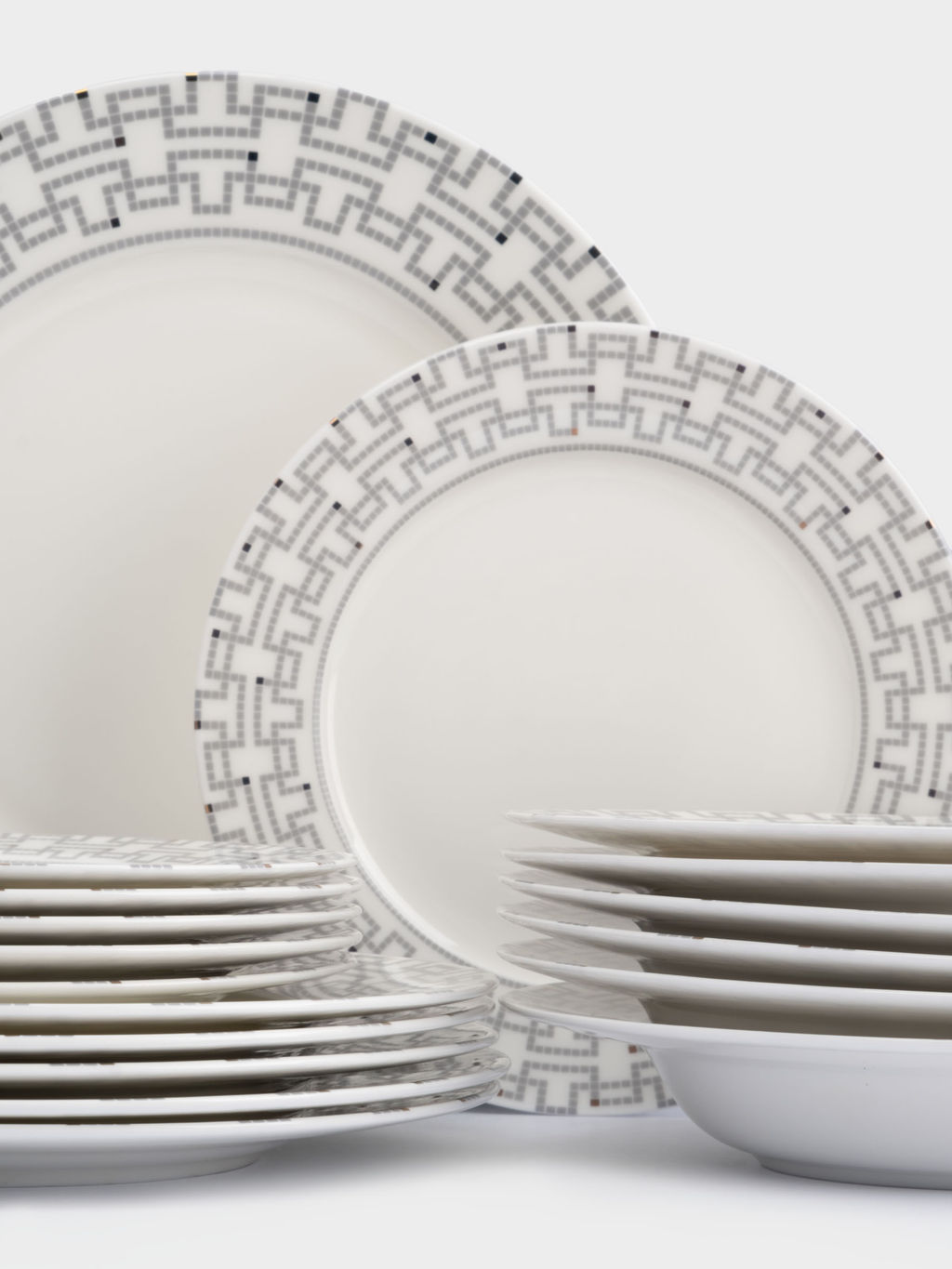 Сервиз обеденный, 6 перс, 18 пр, фарфор F, белый, Орнамент, Greco - Anna lafarg фото 9