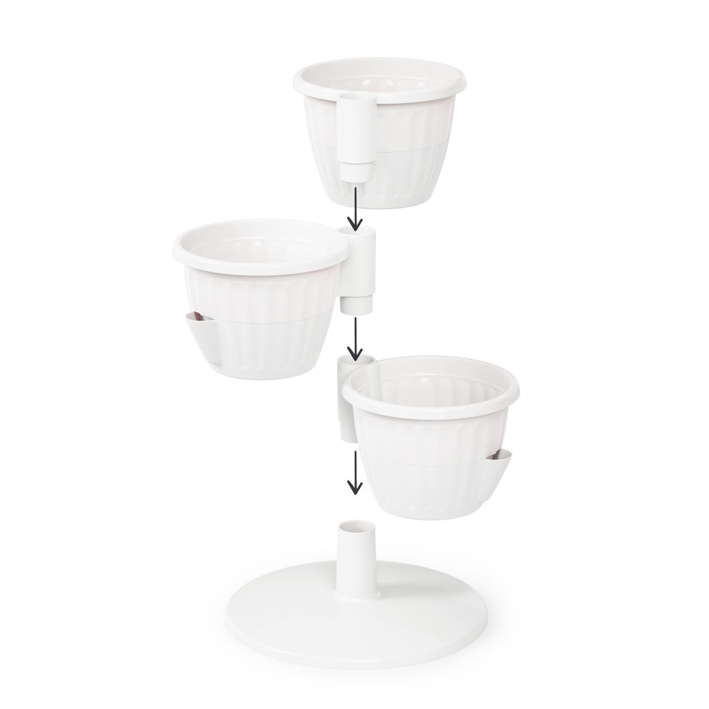 Горшок цв. "Каскад" 0,7л белый М8067