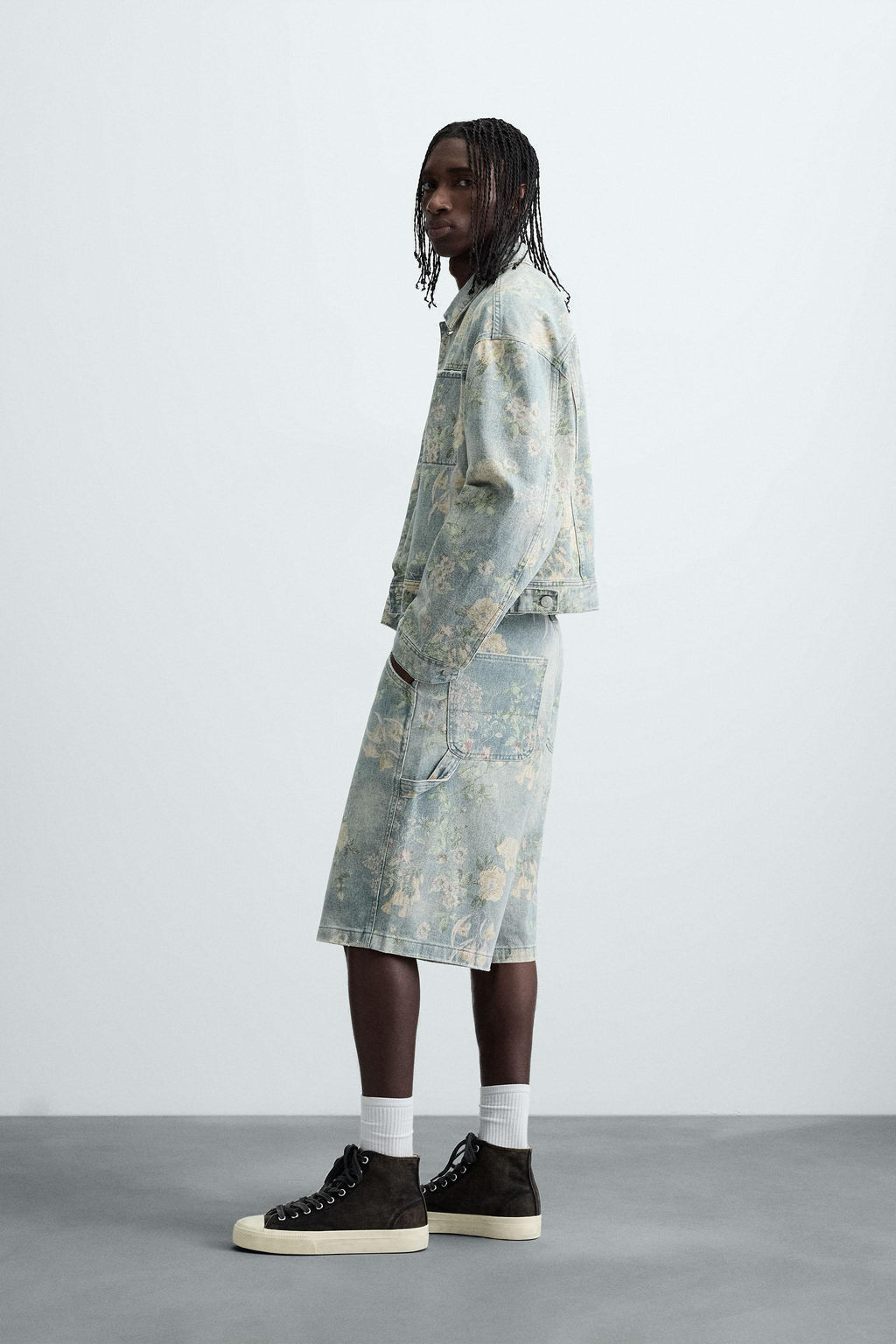 FLORAL PRINT DENIM JACKET - Zara фото 12