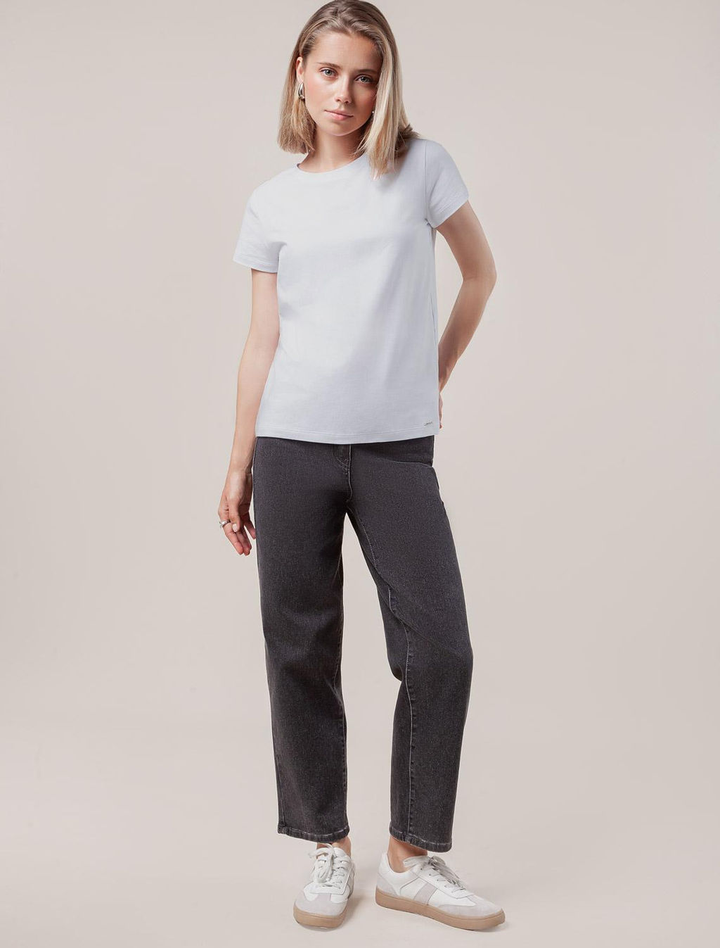 VILATTE / Футболка из премиального хлопка с эластаном  фото 3