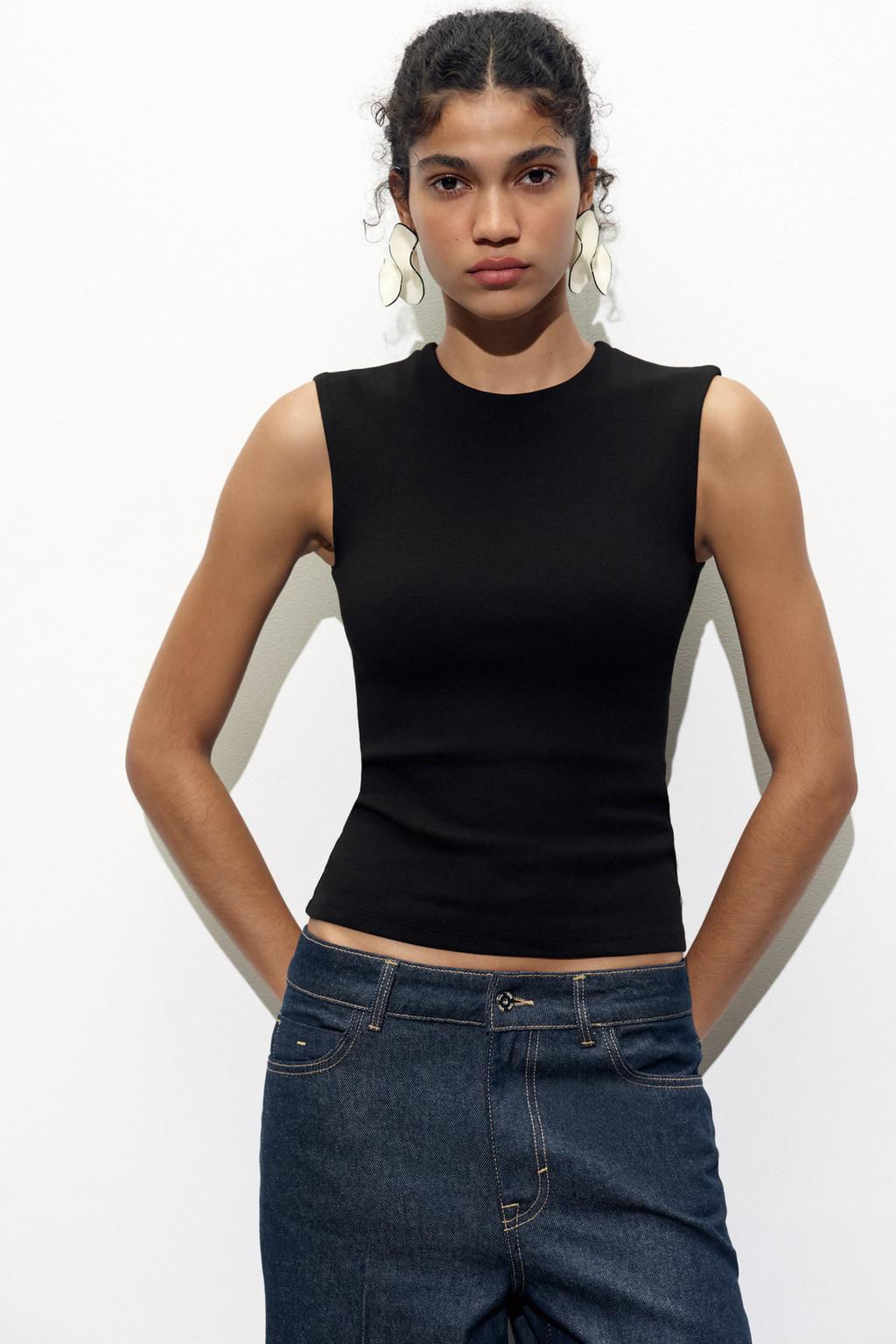 SLEEVELESS KNIT TOP - Zara фото 12