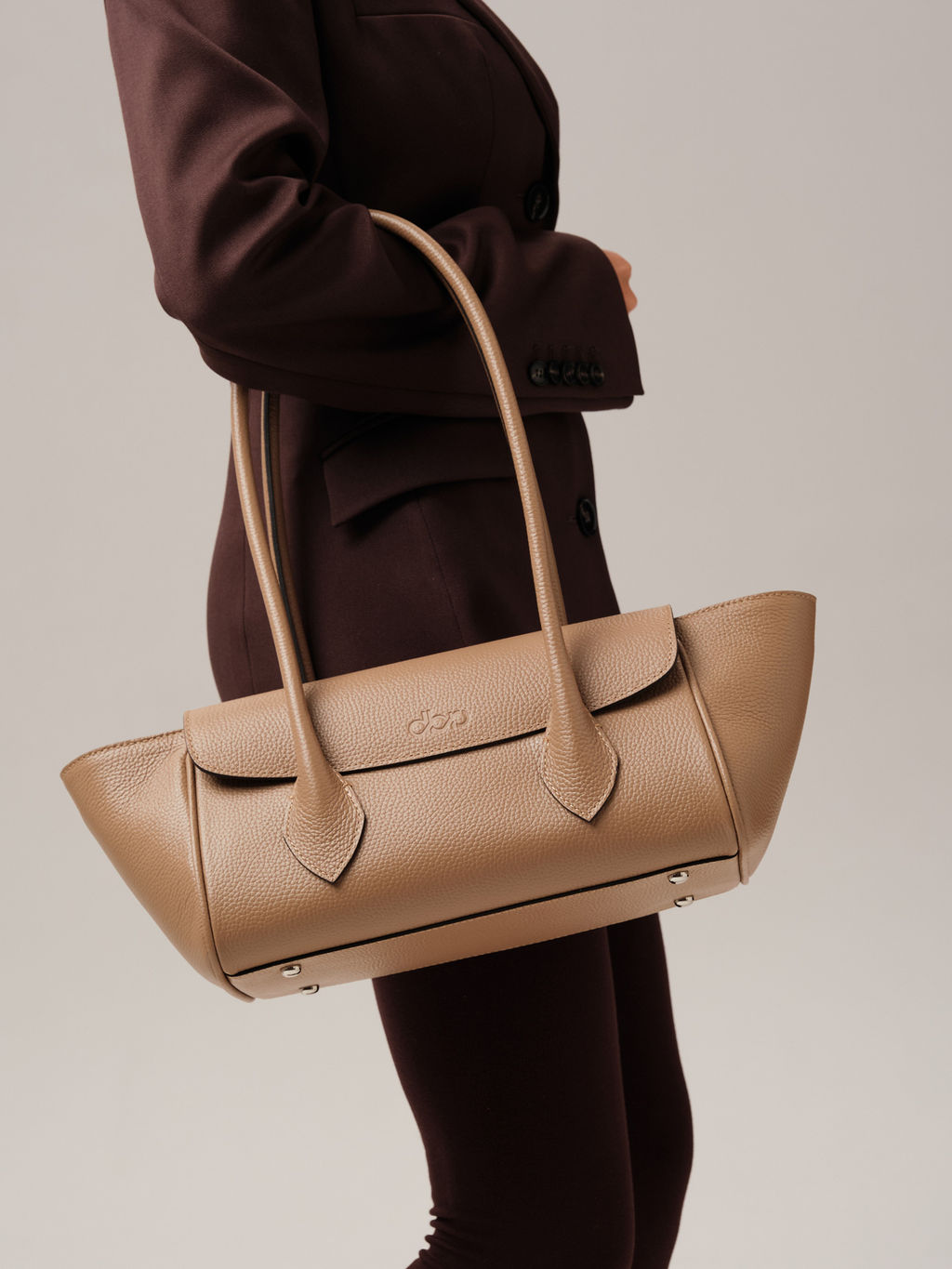 Кожаная сумка Viki DBR 31341 капучино  фото 6