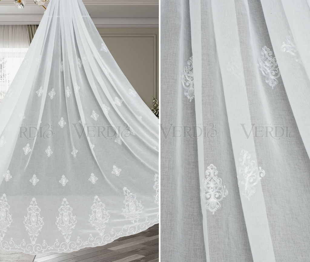 Имитация льна с вышивкой Рагда