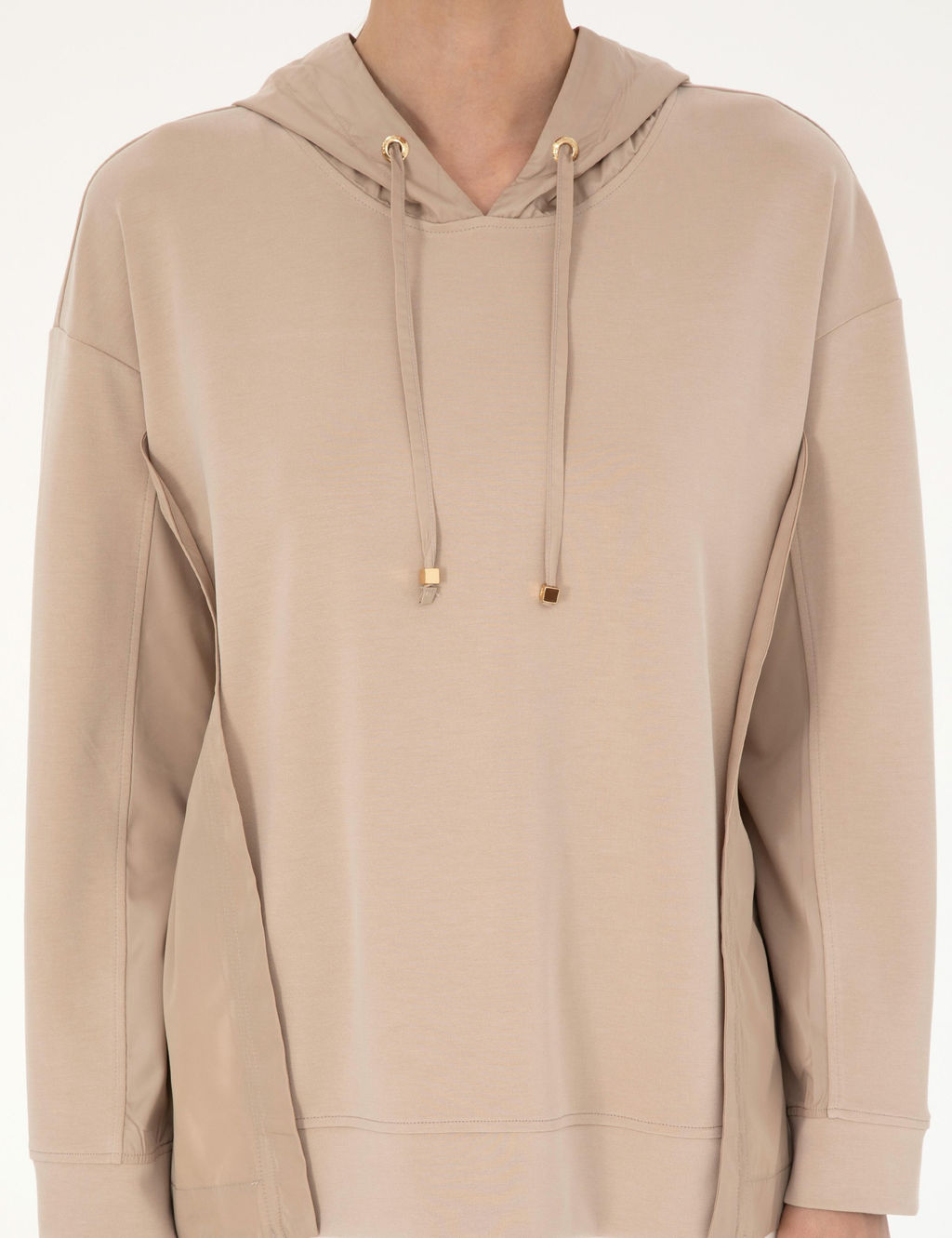 Bej Oversize Kap__onlu Modal Kuma_ Sweatshirt - Pierre cardin фото 6