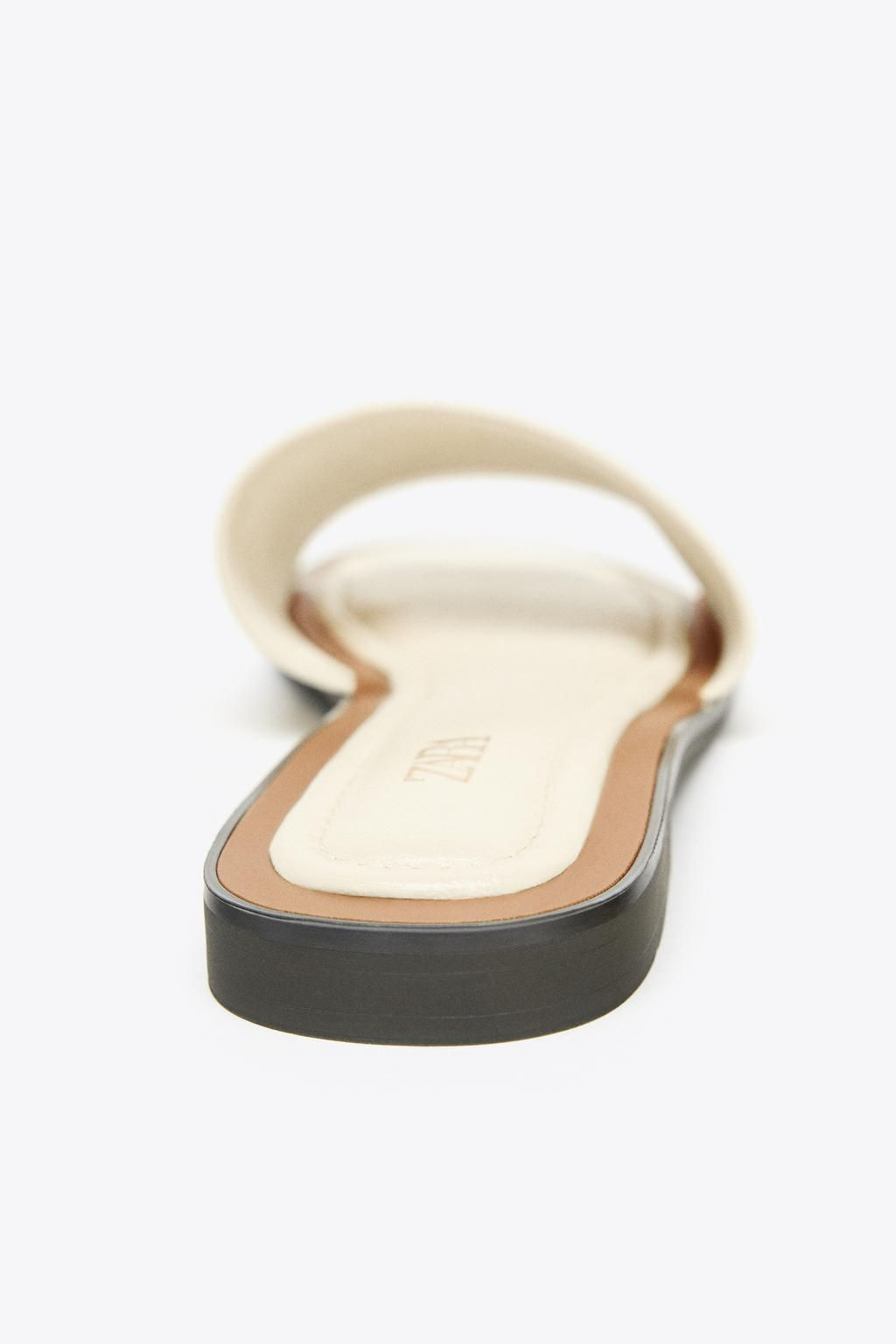SOFT LEATHER SLIDES - Zara фото 5